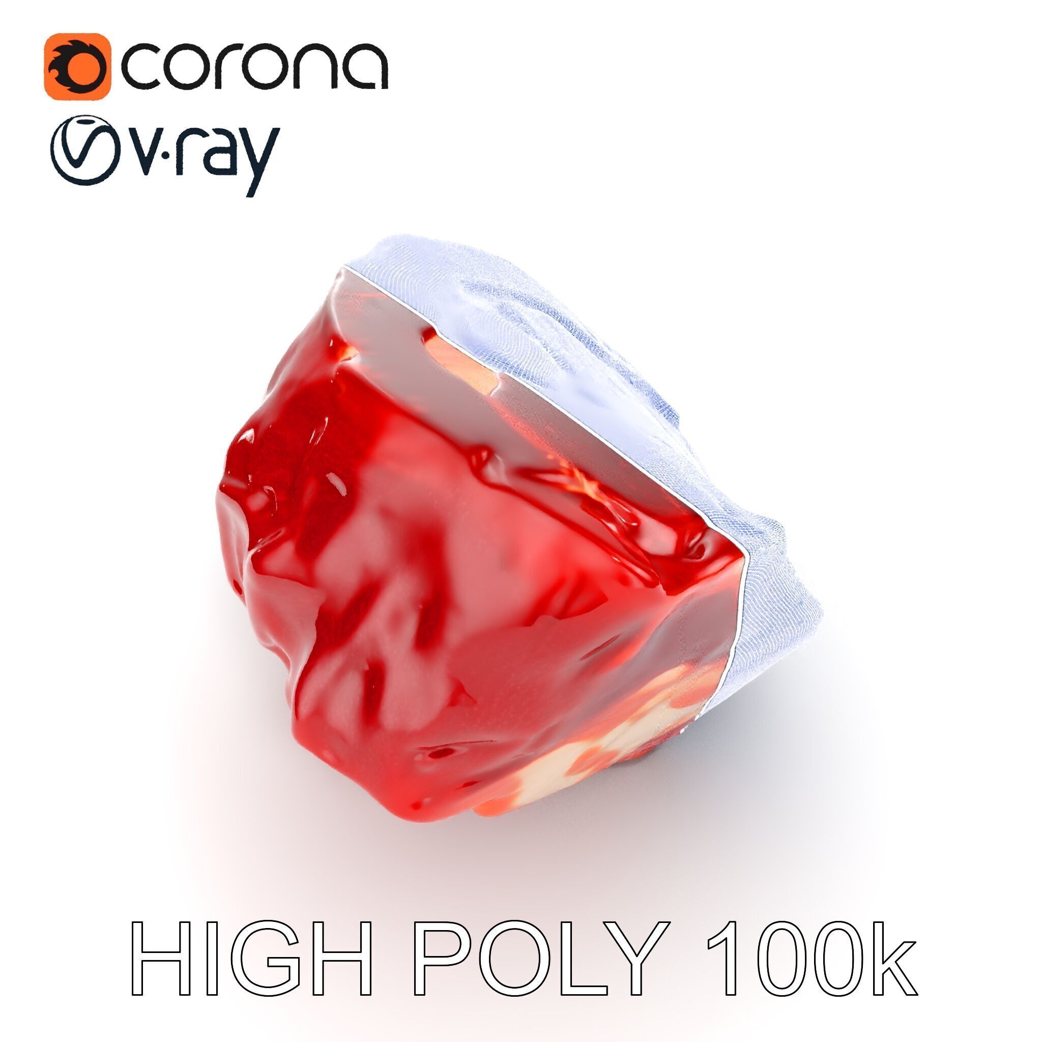 Raw Meat D Model Pack for Realistic Rendering Low-poly 3D model_33