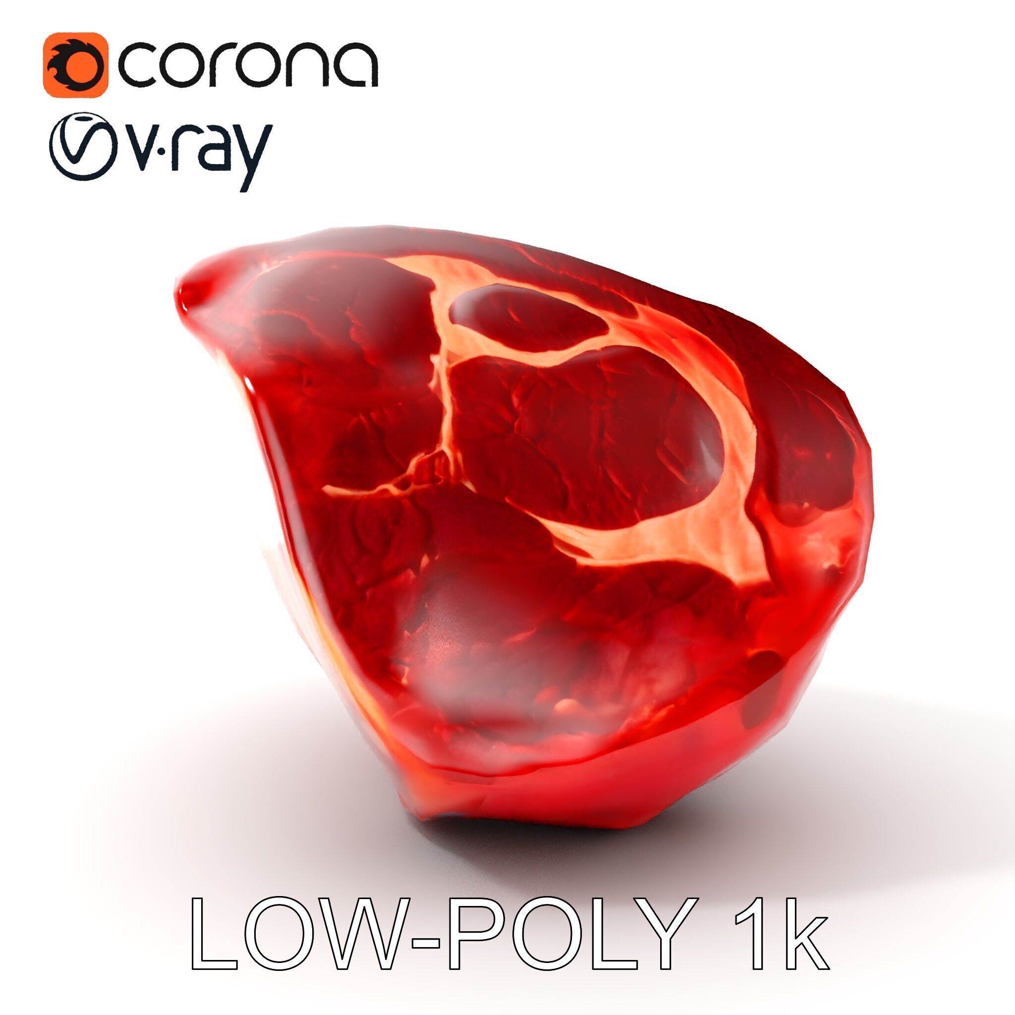 Raw Meat D Model Pack for Realistic Rendering Low-poly 3D model_12