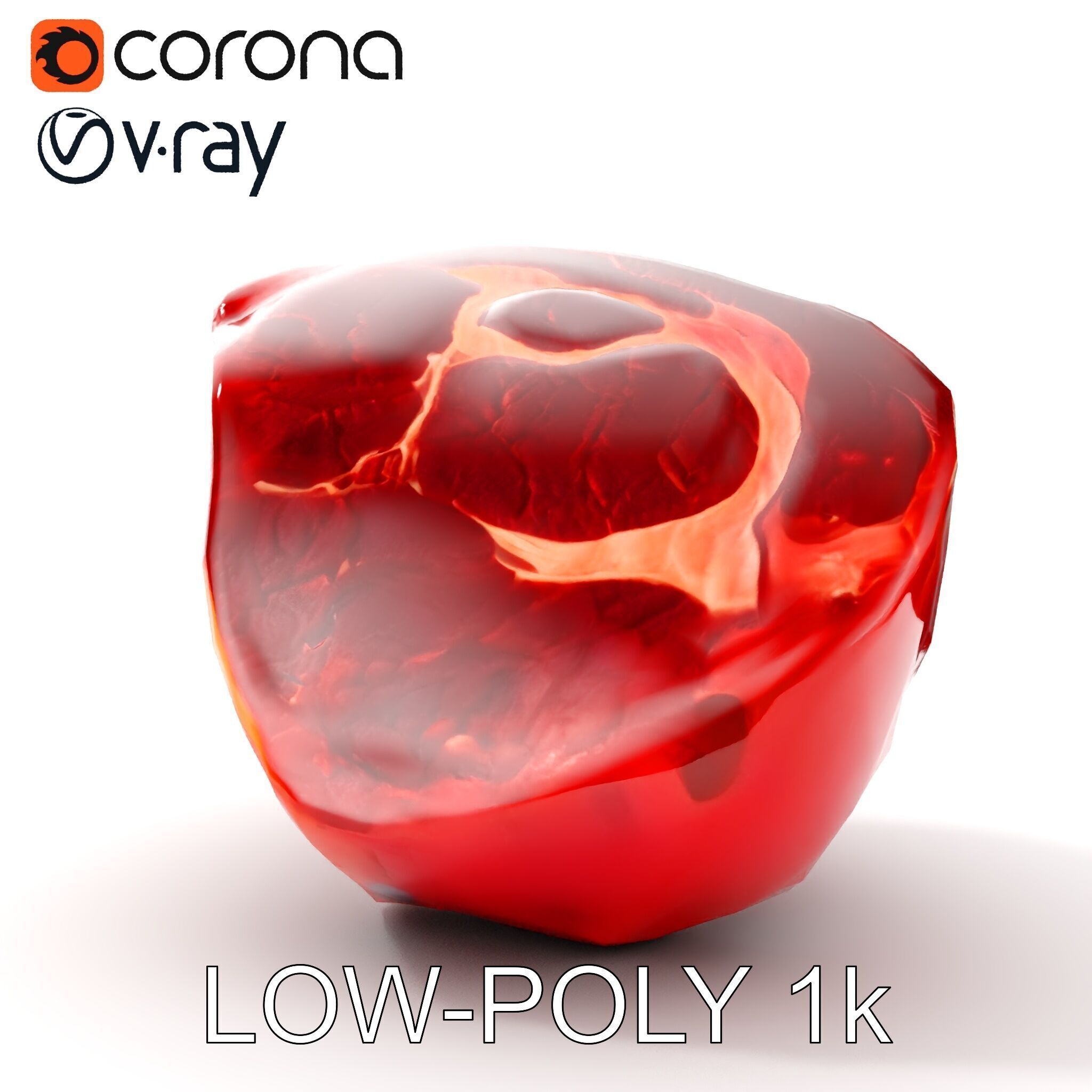 Raw Meat D Model Pack for Realistic Rendering Low-poly 3D model_15