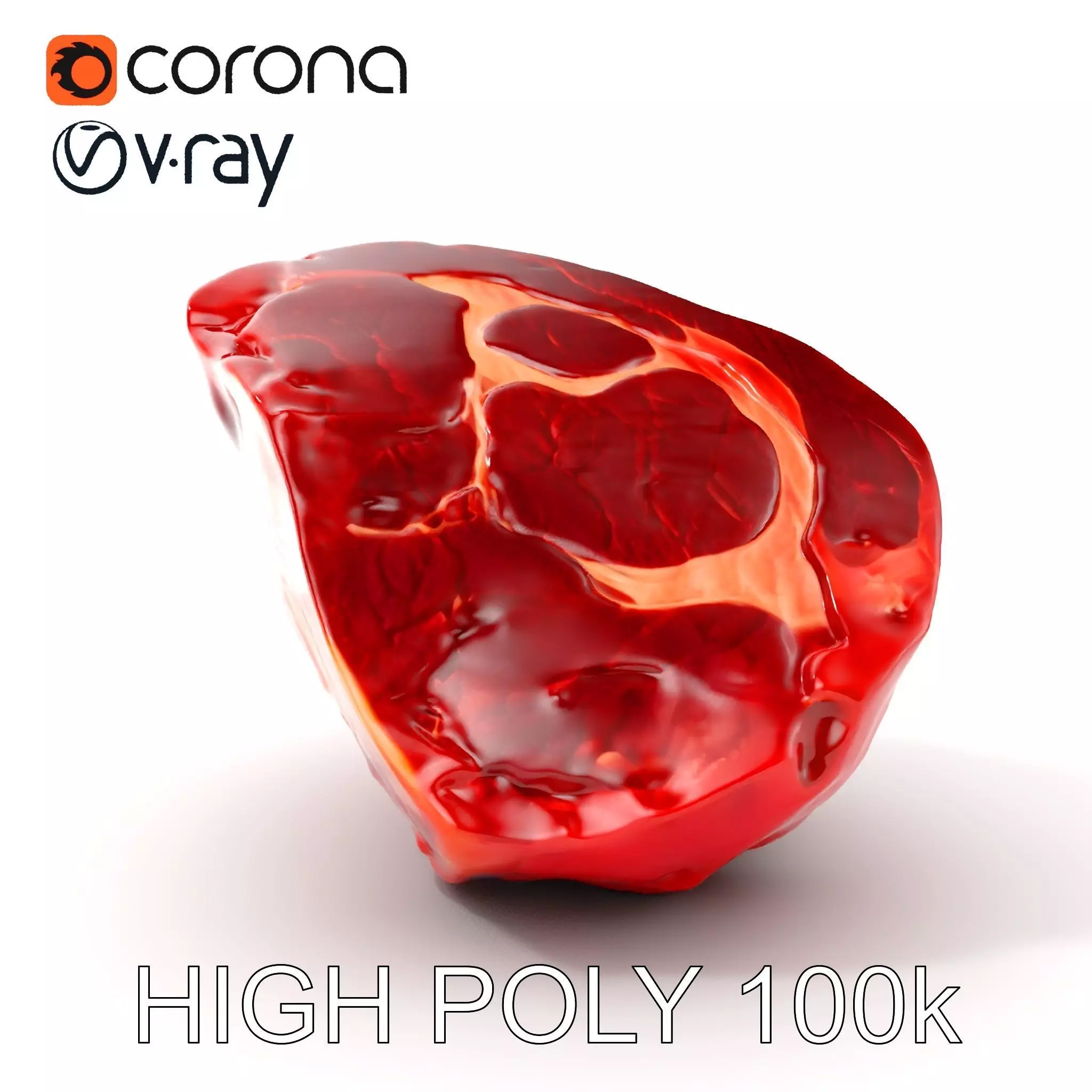 Raw Meat D Model Pack for Realistic Rendering Low-poly 3D model_0