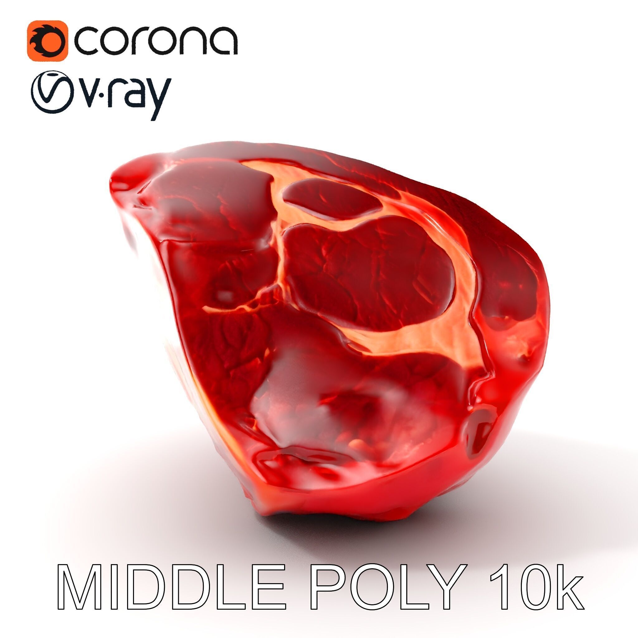 Raw Meat D Model Pack for Realistic Rendering Low-poly 3D model_11