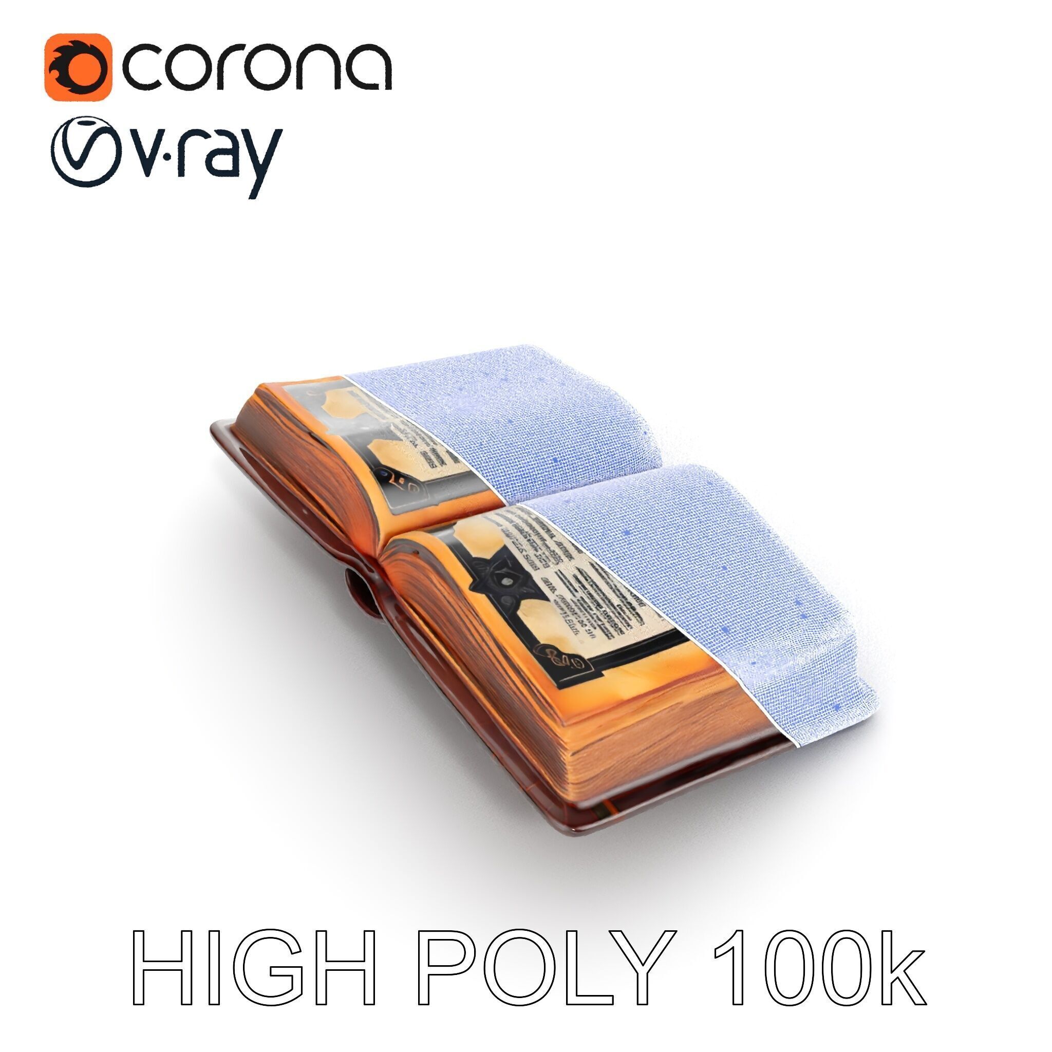 Ancient Book with Mystical Symbols Model Pack Low-poly 3D model_25