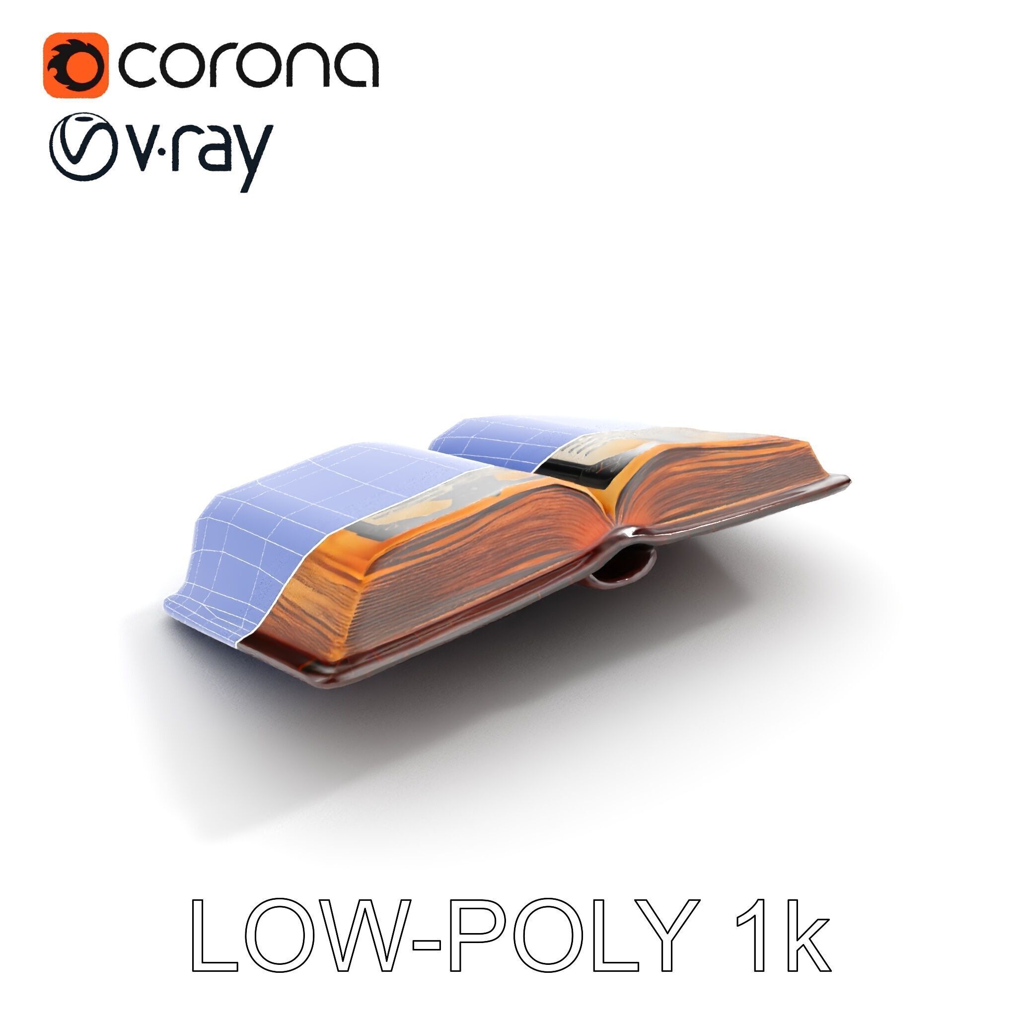 Ancient Book with Mystical Symbols Model Pack Low-poly 3D model_30