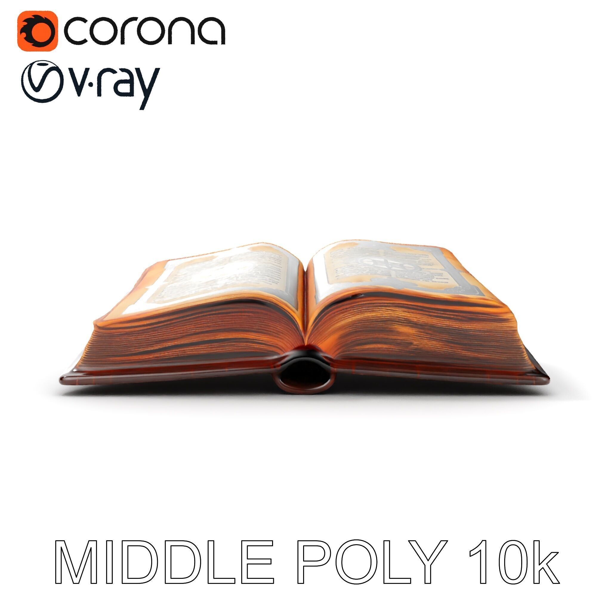 Ancient Book with Mystical Symbols Model Pack Low-poly 3D model_29