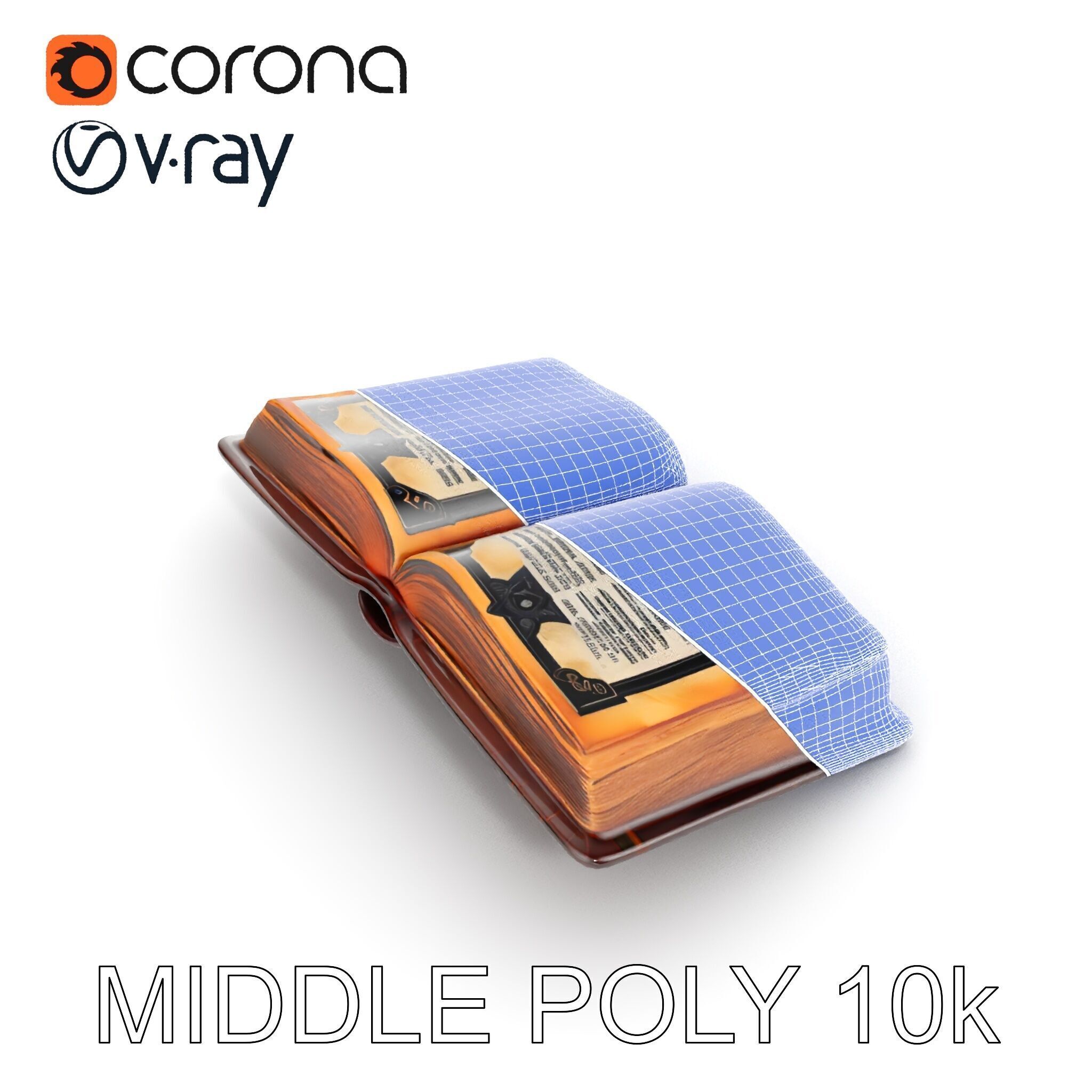 Ancient Book with Mystical Symbols Model Pack Low-poly 3D model_18