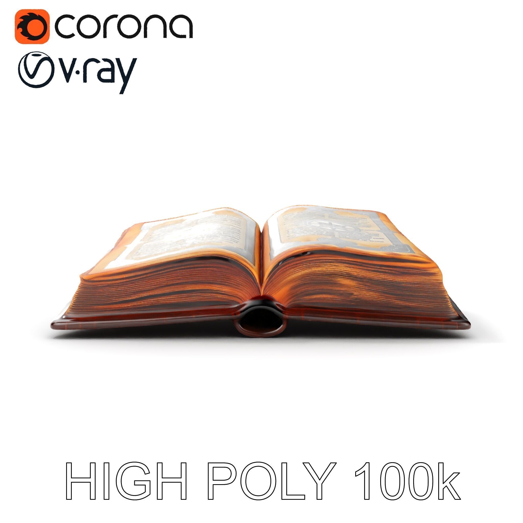 Ancient Book with Mystical Symbols Model Pack Low-poly 3D model_17