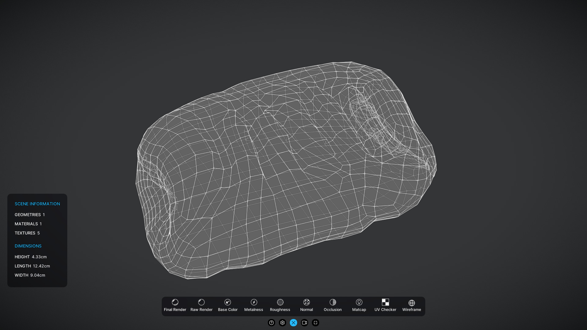 Pastry 3 Low-poly 3D model_2