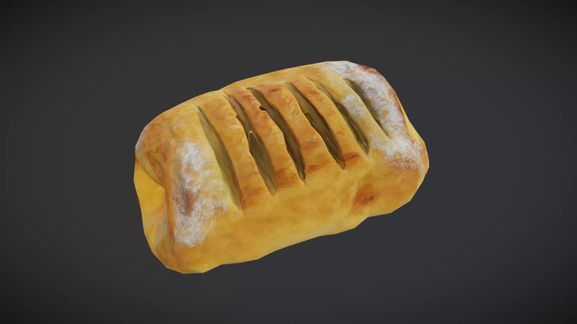 Pastry 3 Low-poly 3D model_0