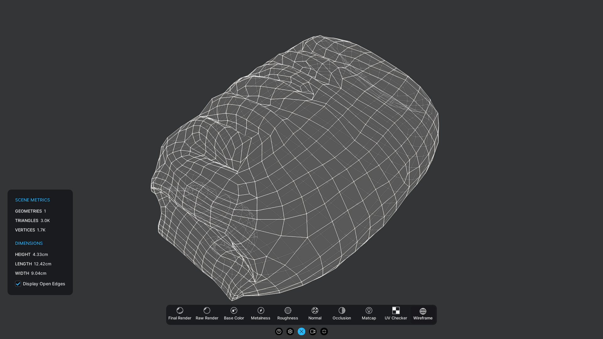 Pastry 3 Low-poly 3D model_6