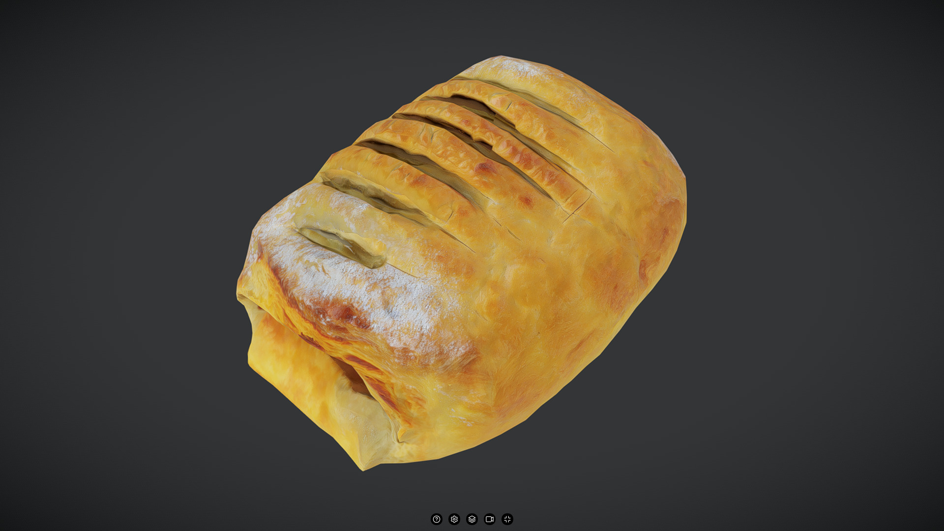 Pastry 3 Low-poly 3D model_5