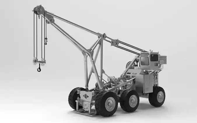 Carrier Tilly  Aircraft Carrier Crash Crane 3D Model 1 35 1 87 3D print model