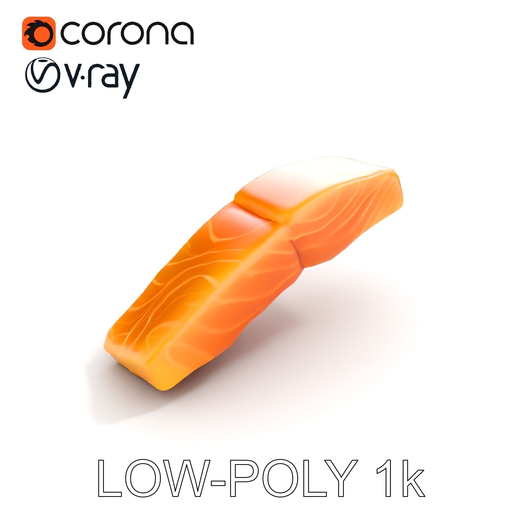 Salmon Fillet D Model Pack Low-poly 3D model_8