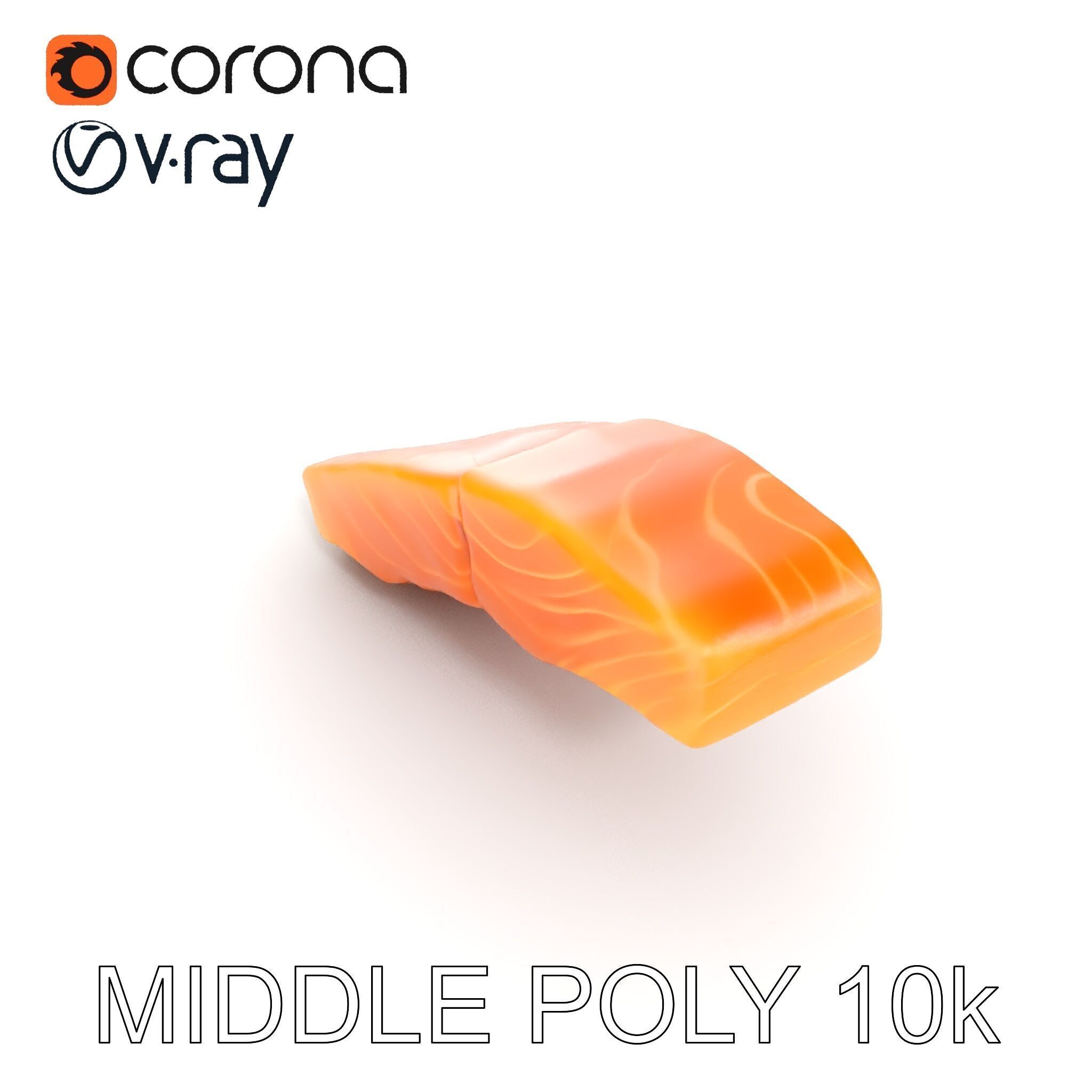 Salmon Fillet D Model Pack Low-poly 3D model_7