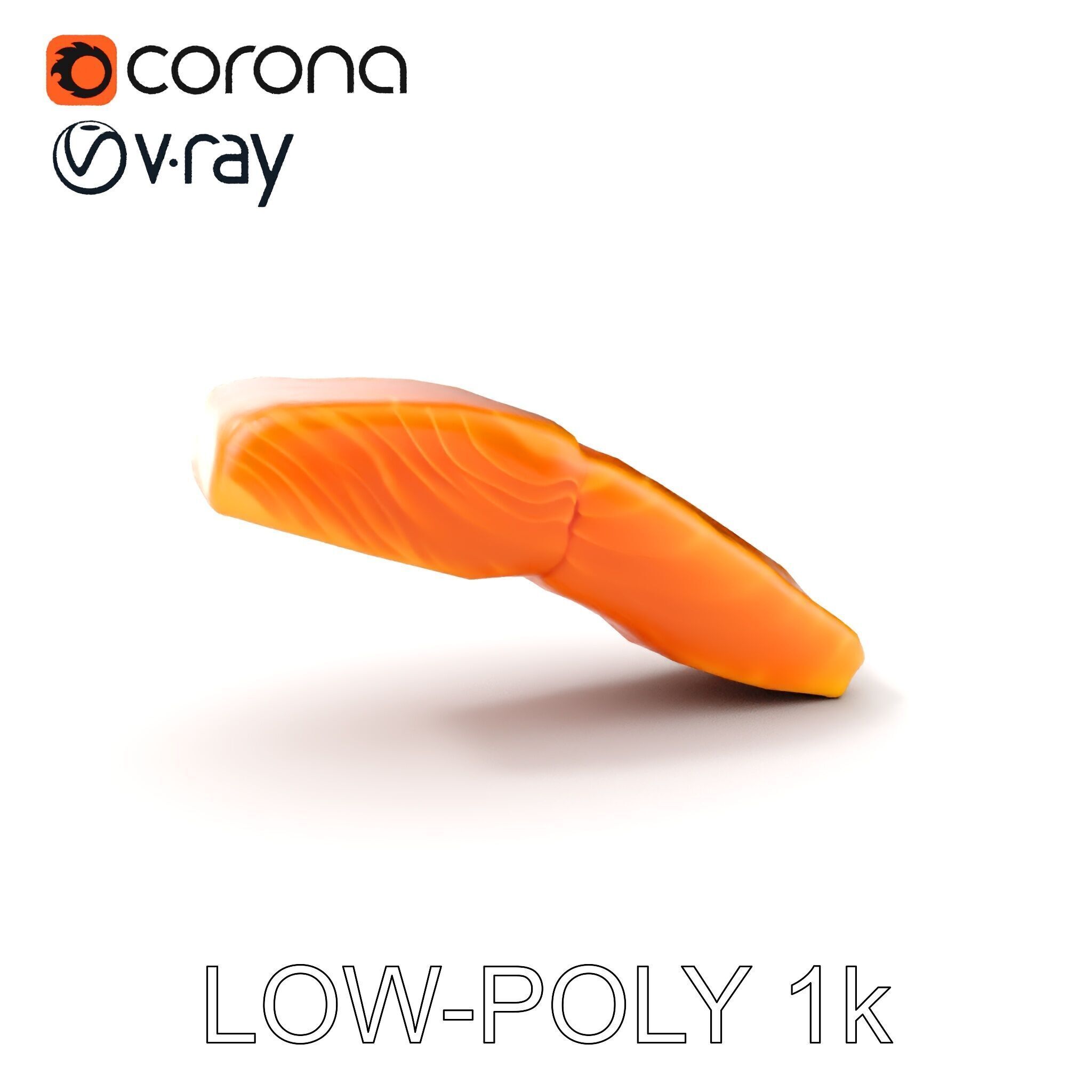 Salmon Fillet D Model Pack Low-poly 3D model_10