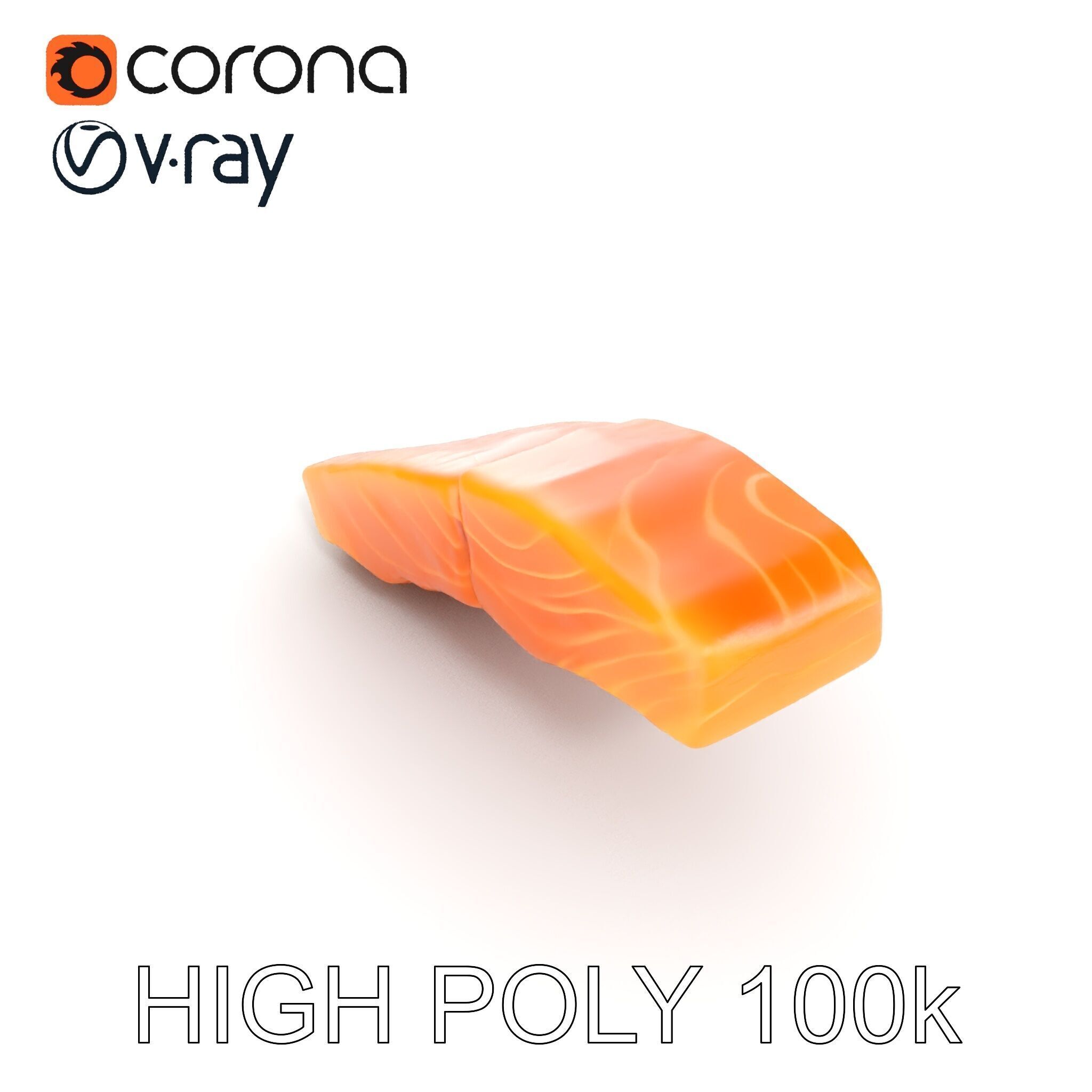 Salmon Fillet D Model Pack Low-poly 3D model_18