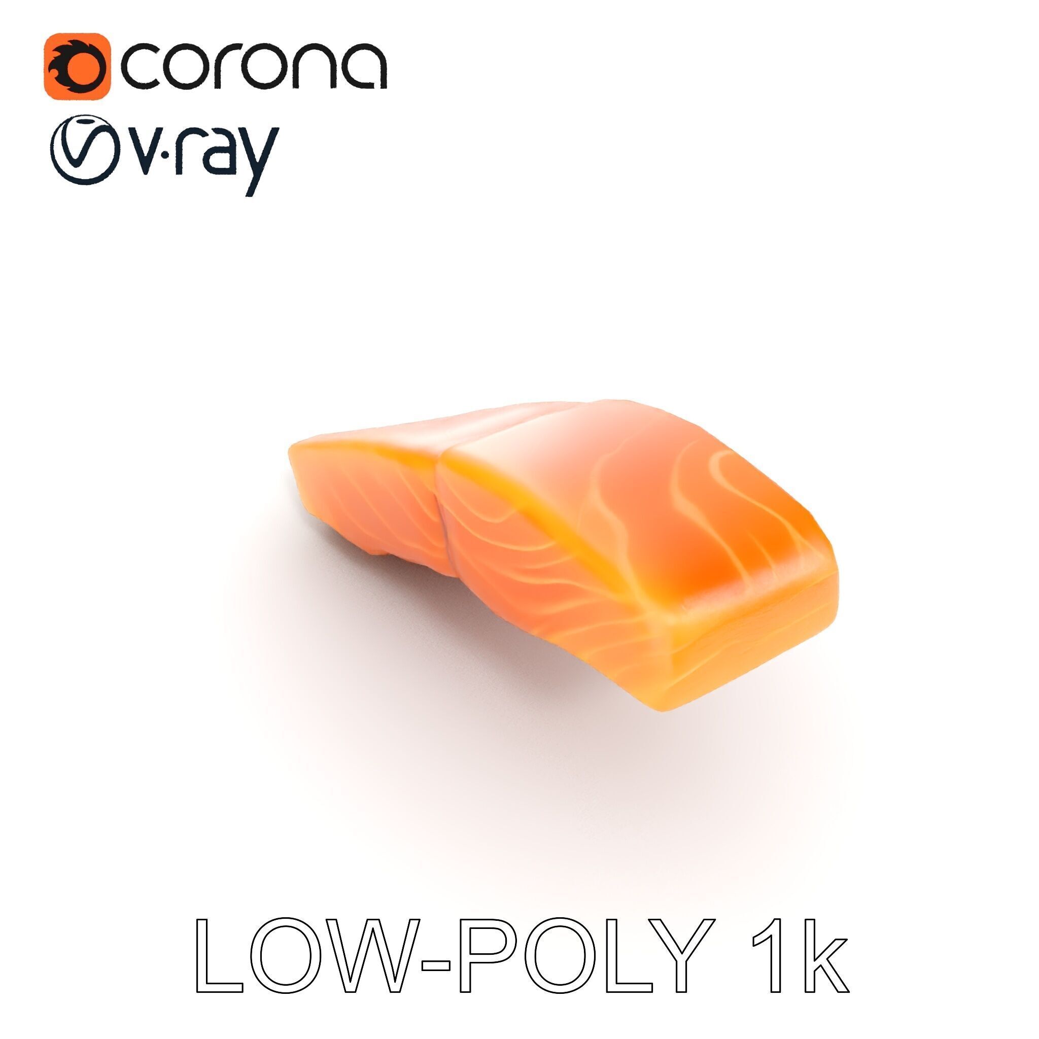 Salmon Fillet D Model Pack Low-poly 3D model_26