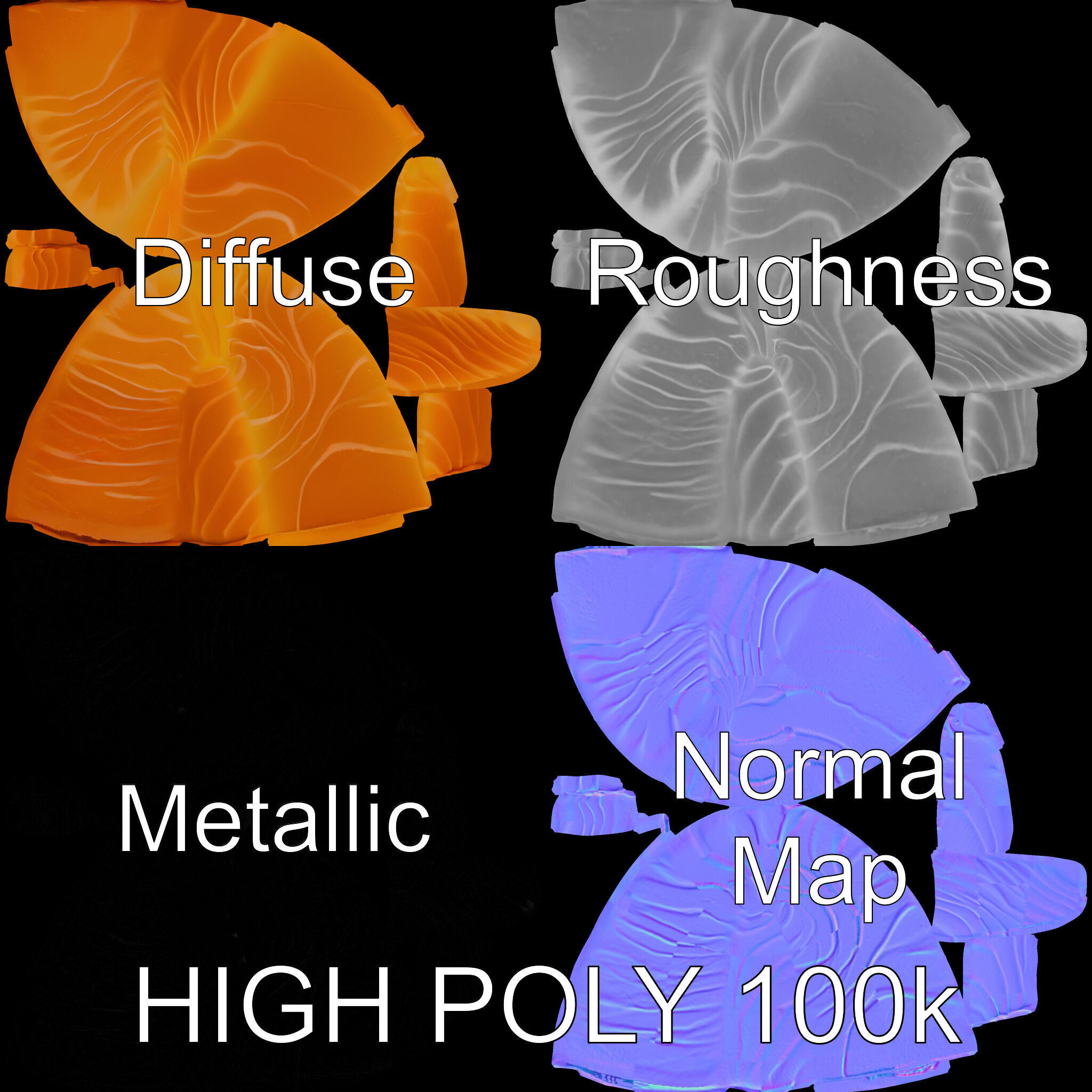 Salmon Fillet D Model Pack Low-poly 3D model_4