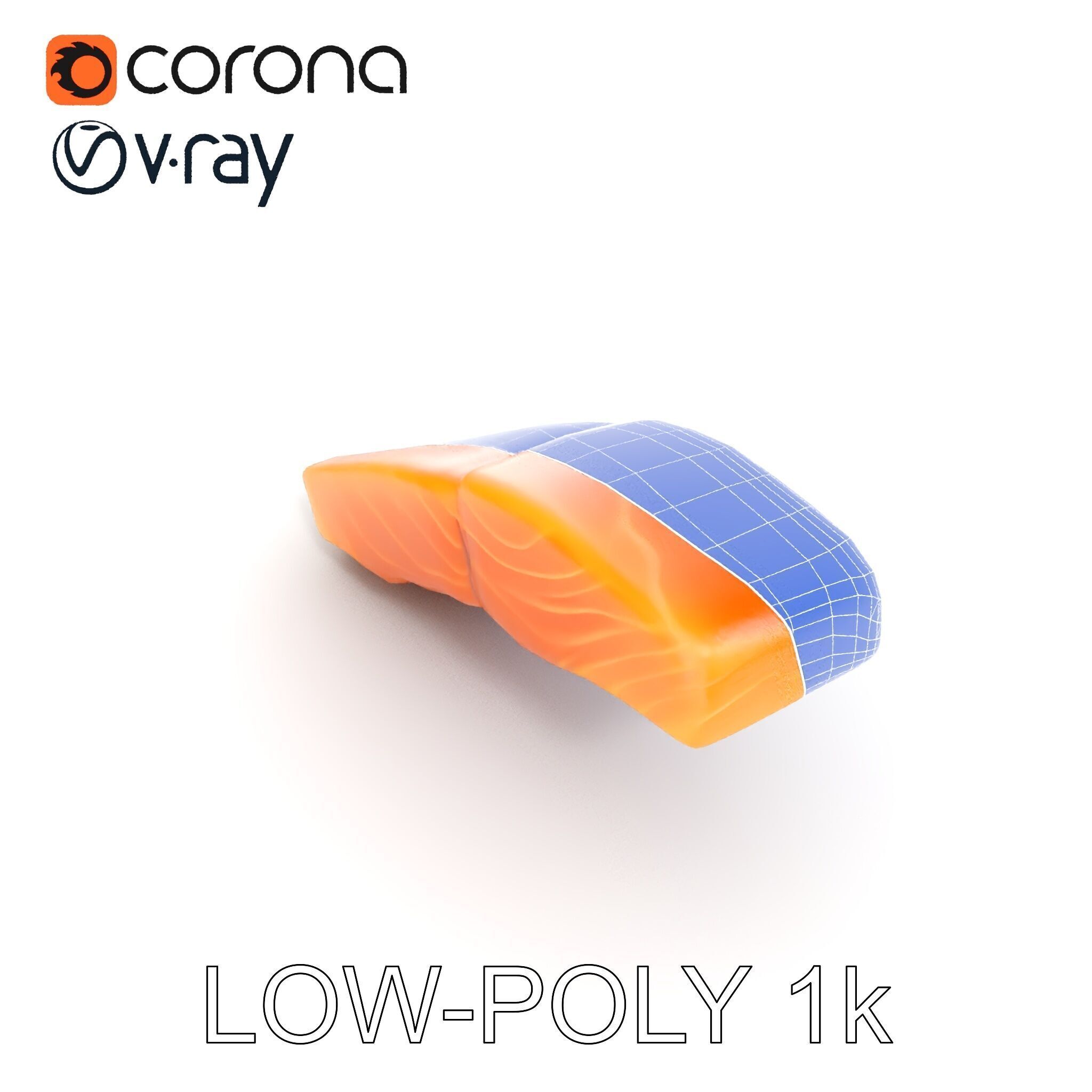 Salmon Fillet D Model Pack Low-poly 3D model_17