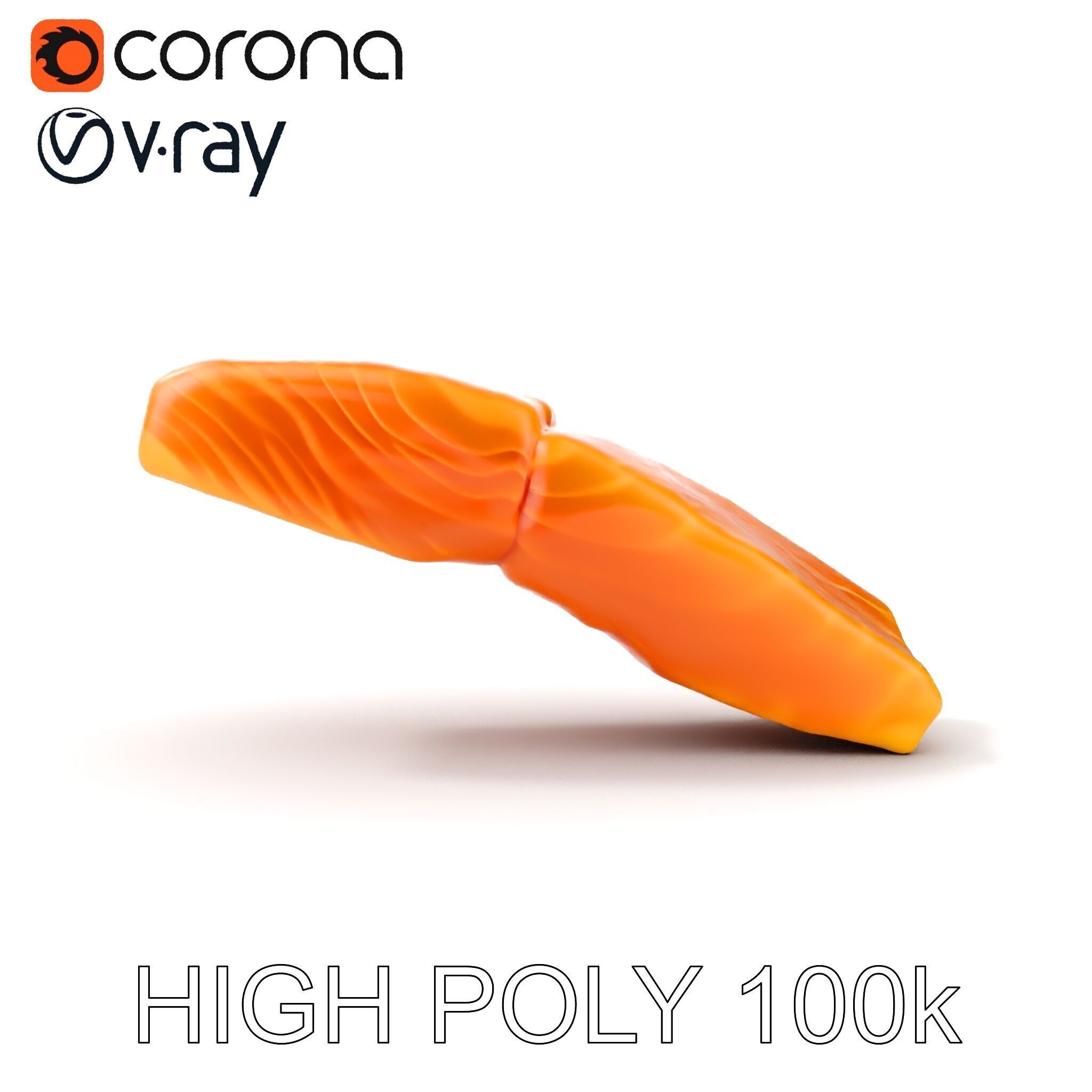 Salmon Fillet D Model Pack Low-poly 3D model_13