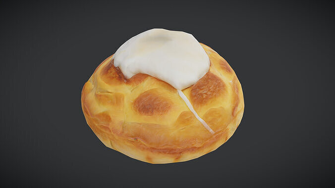 Pastry 4 Low-poly 3D model