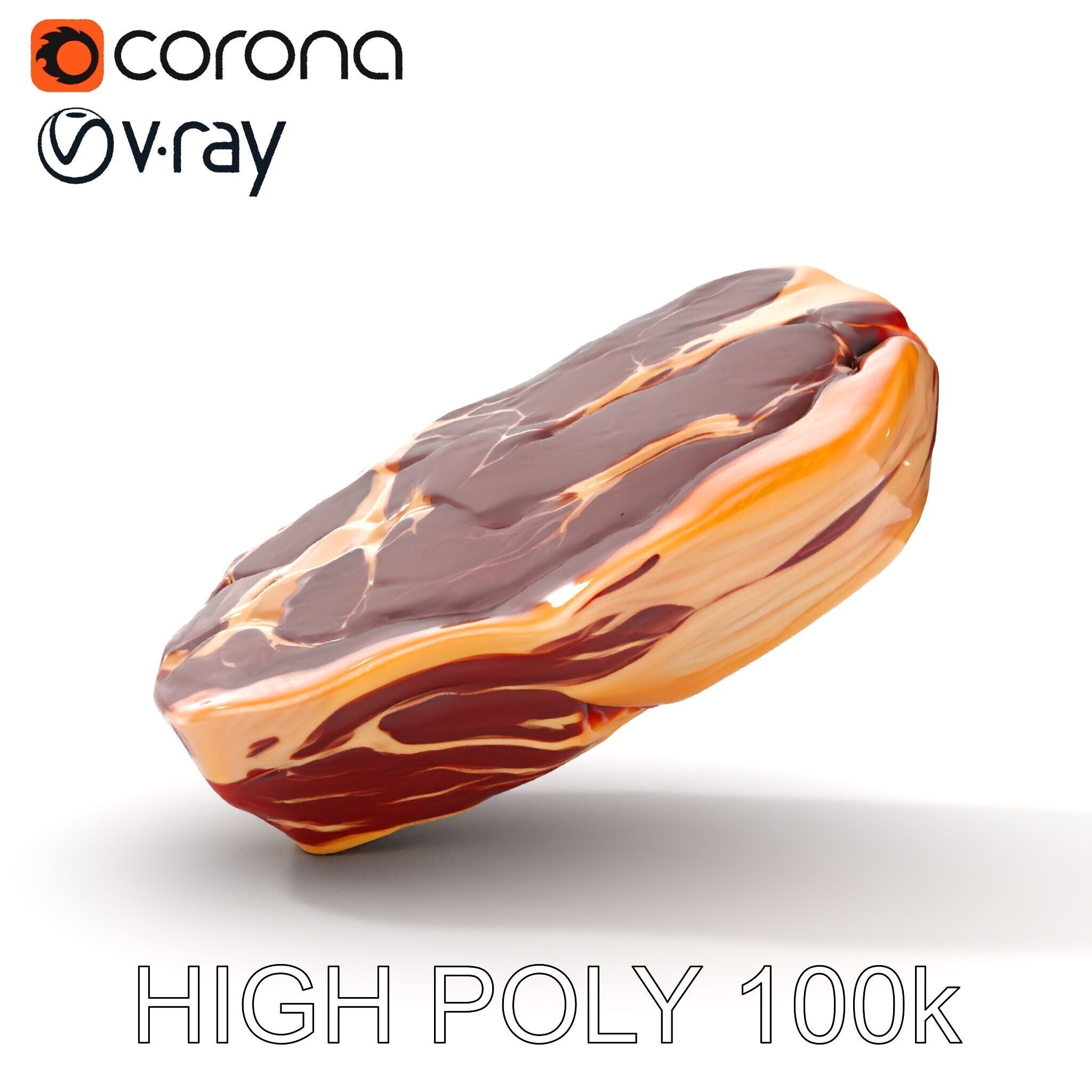 Realistic Meat Cut Model Pack for Games and Rendering Low-poly 3D model_13