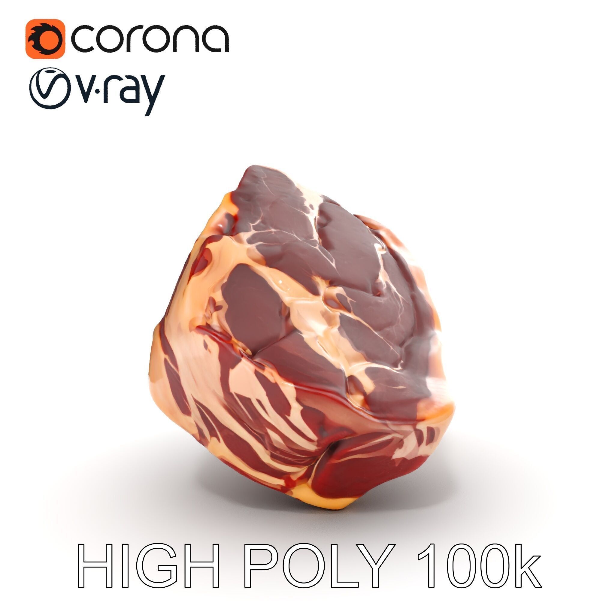 Realistic Meat Cut Model Pack for Games and Rendering Low-poly 3D model_31