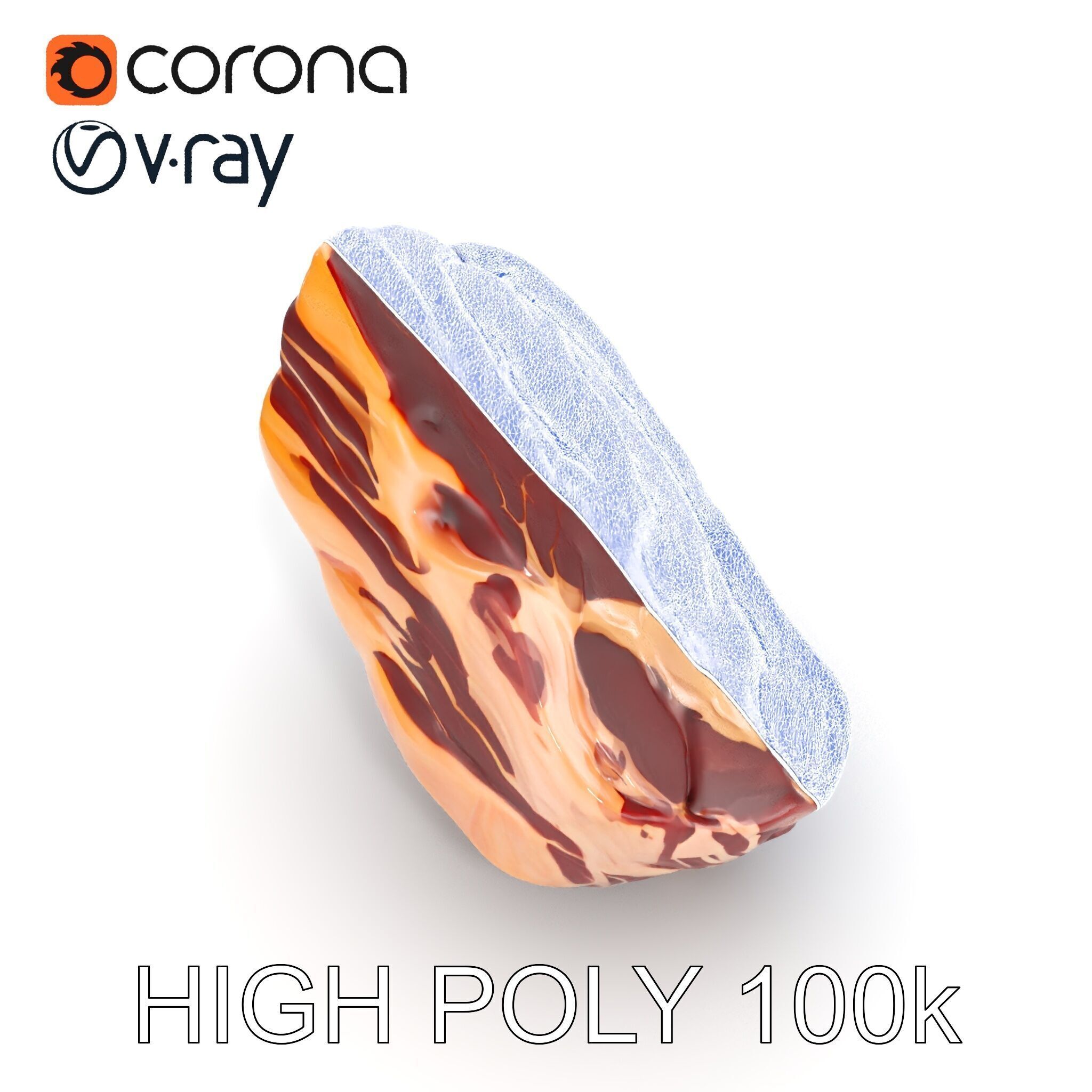 Realistic Meat Cut Model Pack for Games and Rendering Low-poly 3D model_30