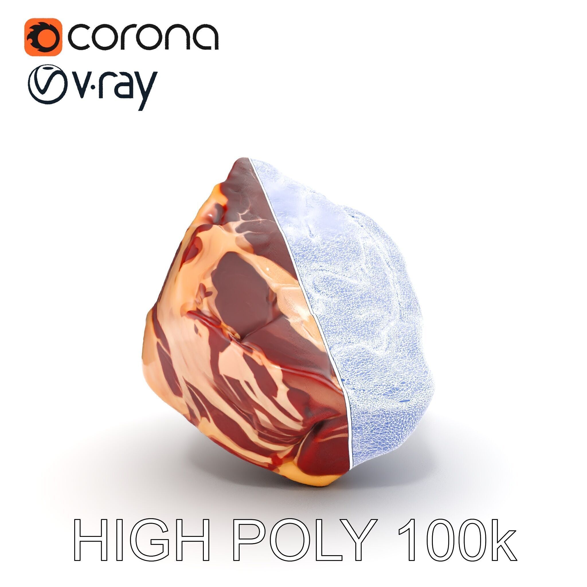 Realistic Meat Cut Model Pack for Games and Rendering Low-poly 3D model_14