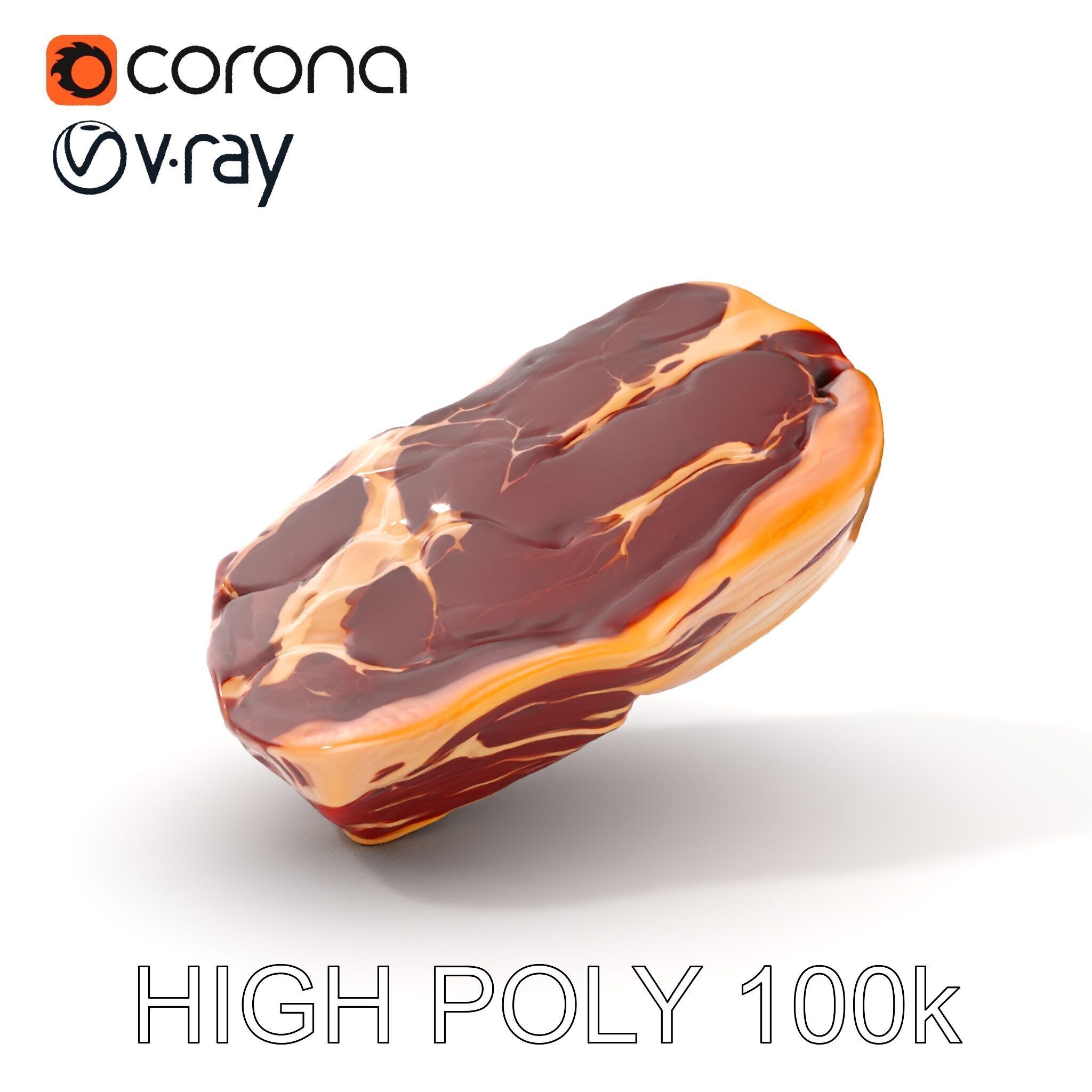 Realistic Meat Cut Model Pack for Games and Rendering Low-poly 3D model_8