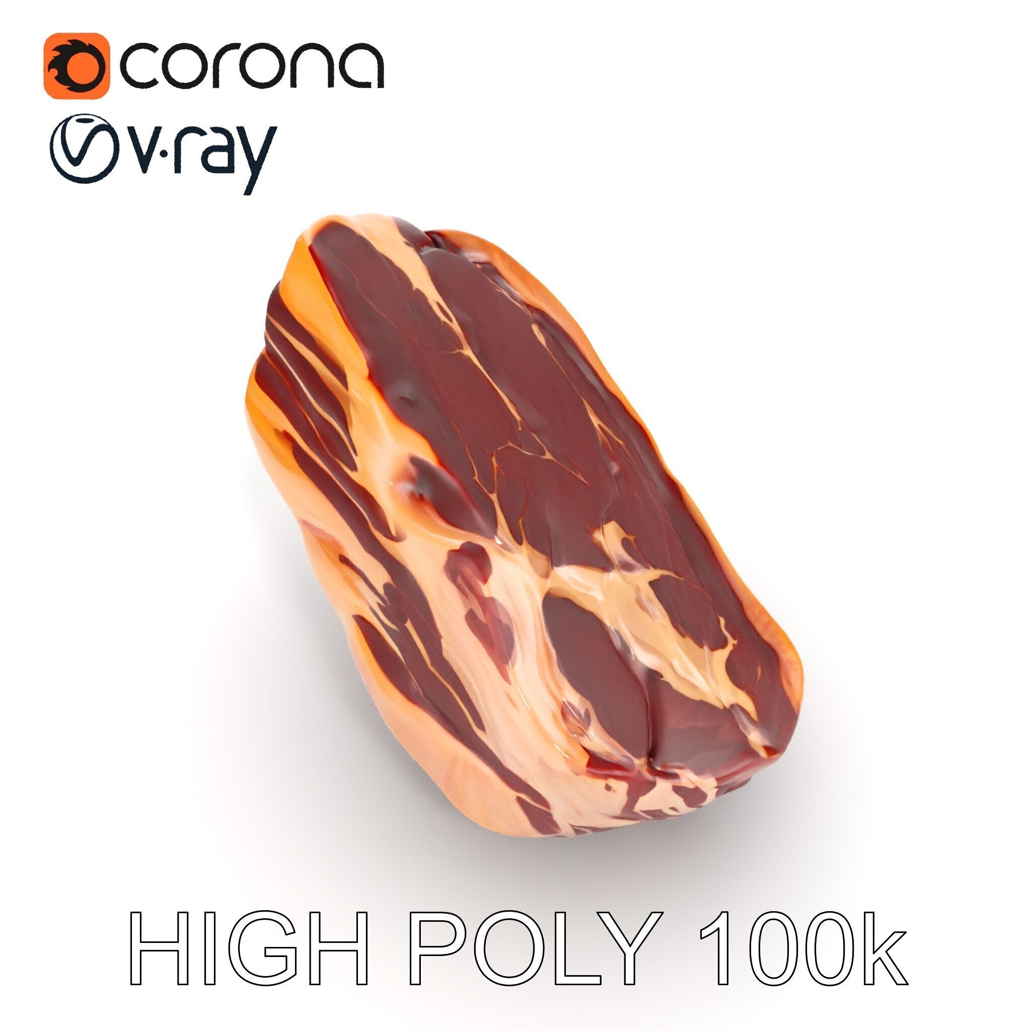 Realistic Meat Cut Model Pack for Games and Rendering Low-poly 3D model_11