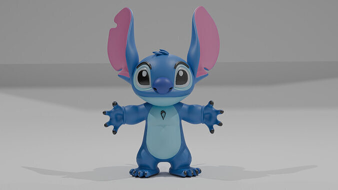 Stitch Alien Model  Cute 3D Print  Lilo  Stitch 3D print model