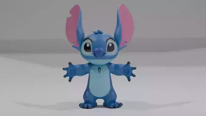 Stitch Alien Model  Cute 3D Print  Lilo  Stitch 3D print model