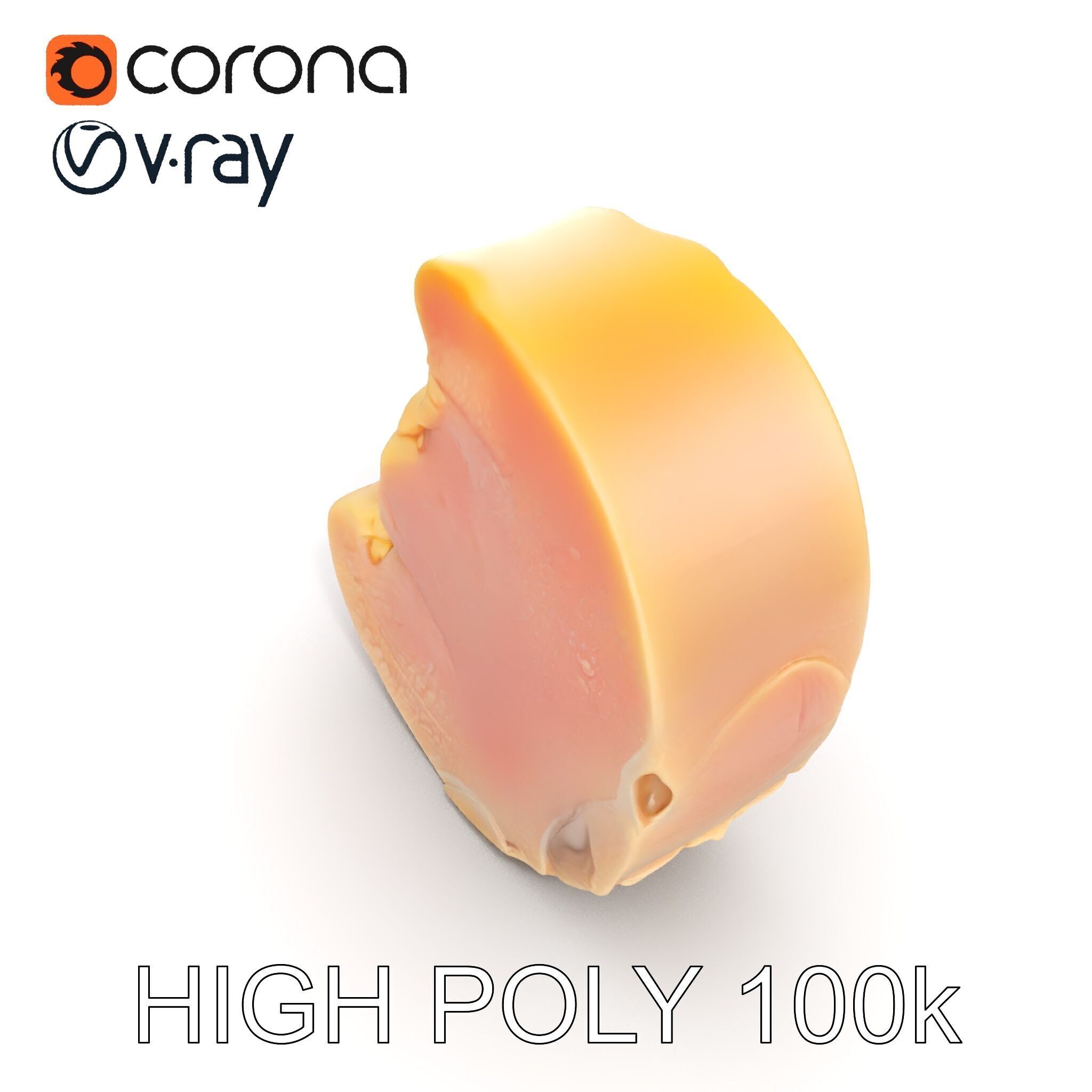 Raw Chicken Breast D Model Pack for Culinary Projects Low-poly 3D model_16