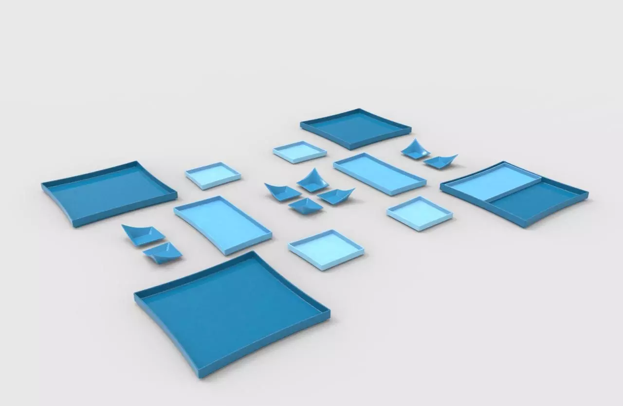 Plate Set For Breakfast 3D model_0