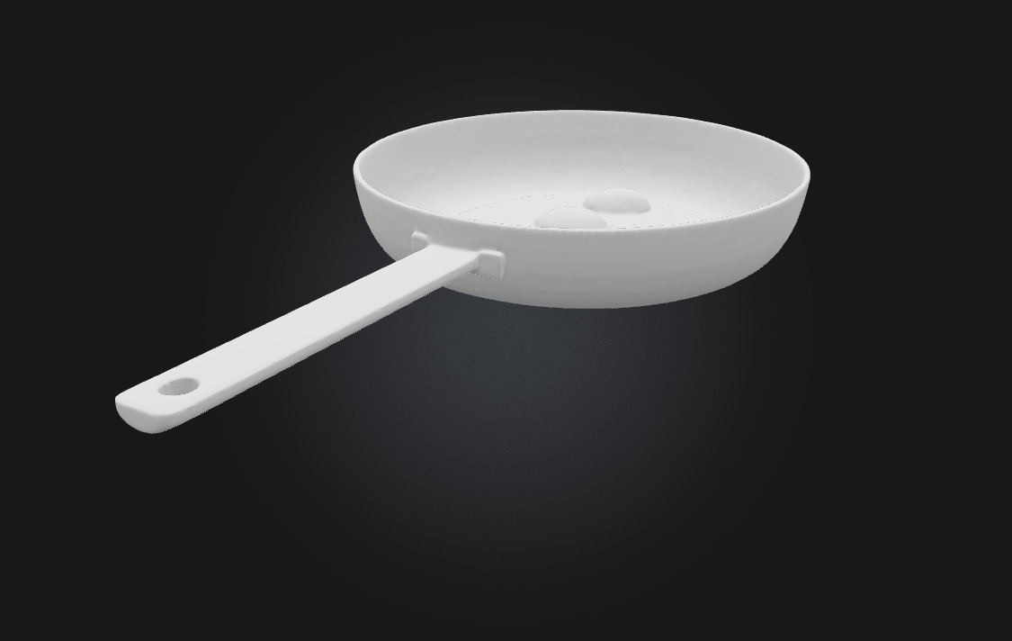 Sunny Trio Frying Realistic Breakfast Scene  3D model_8