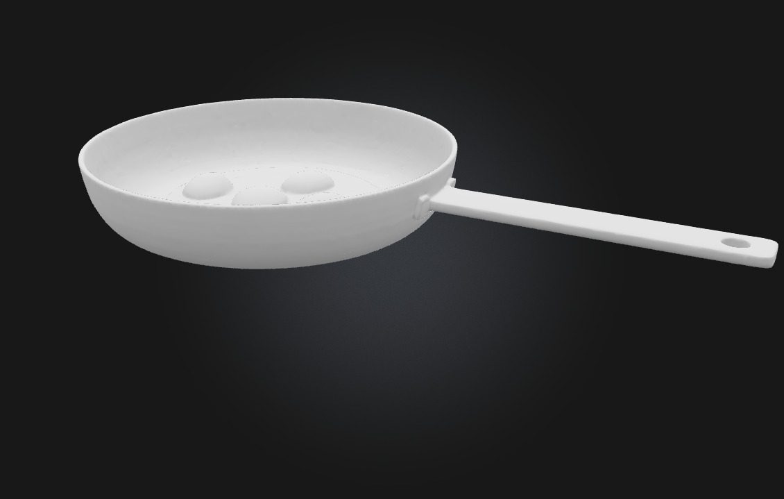 Sunny Trio Frying Realistic Breakfast Scene  3D model_9