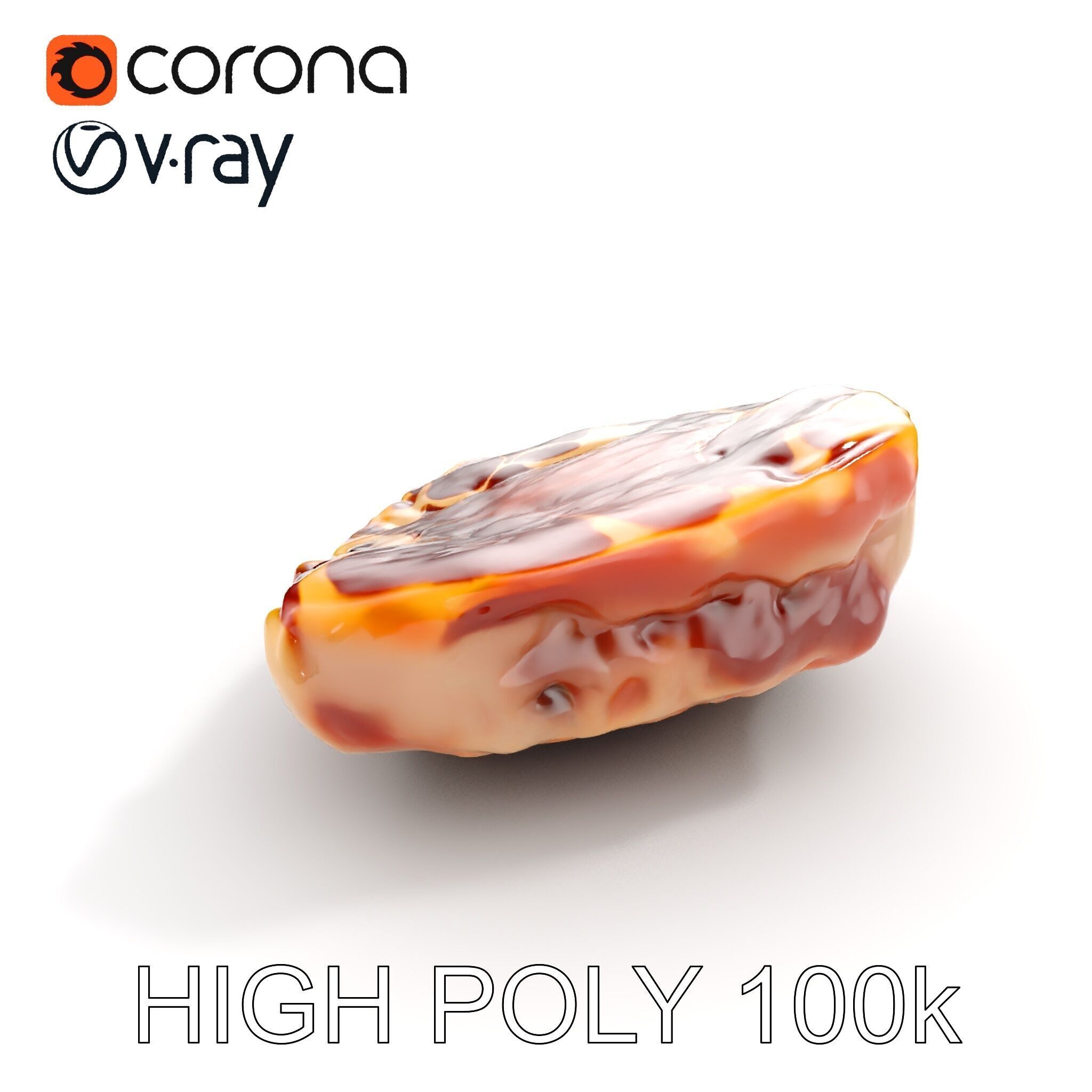 Raw Steak D Model Pack Low-poly 3D model_15