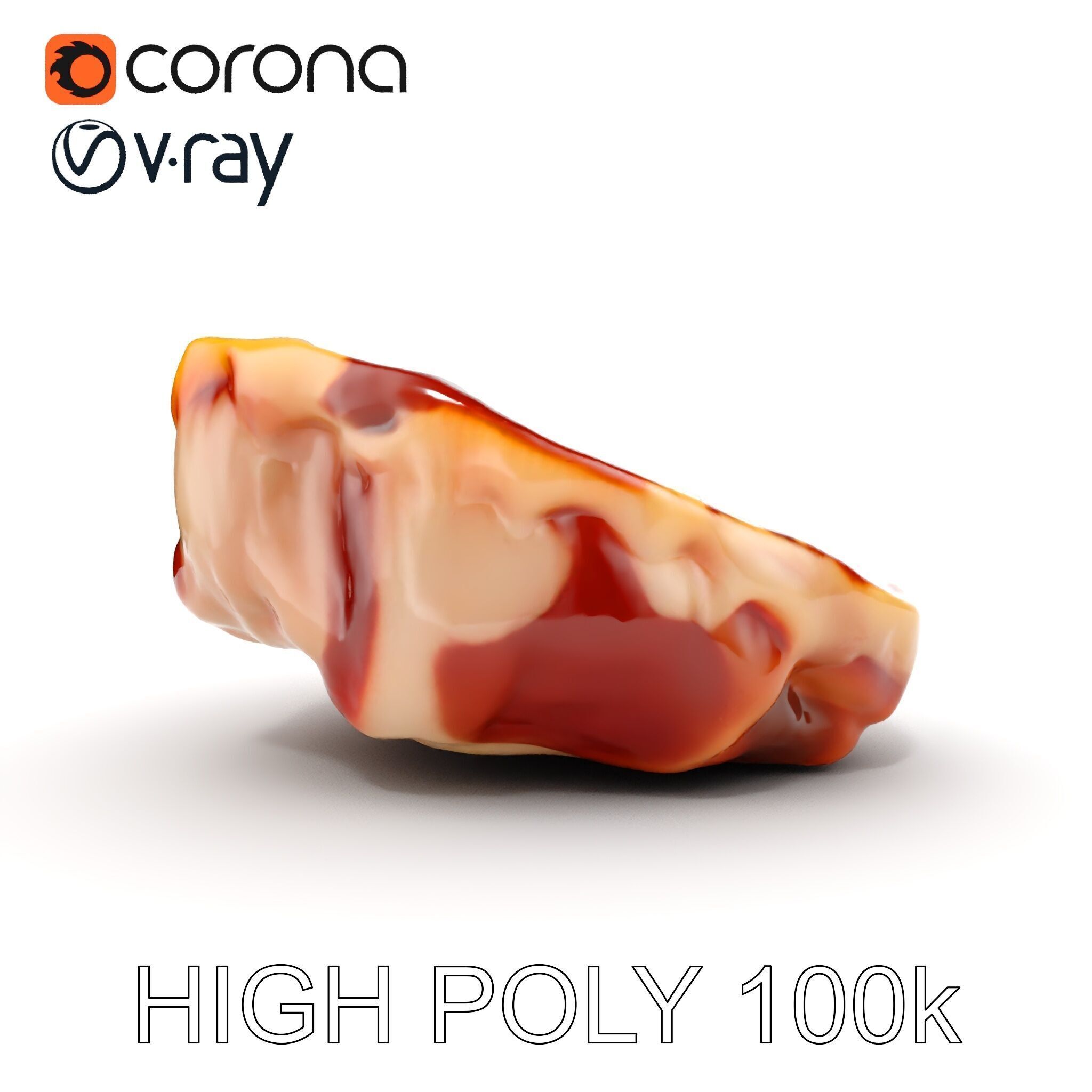 Raw Steak D Model Pack Low-poly 3D model_17