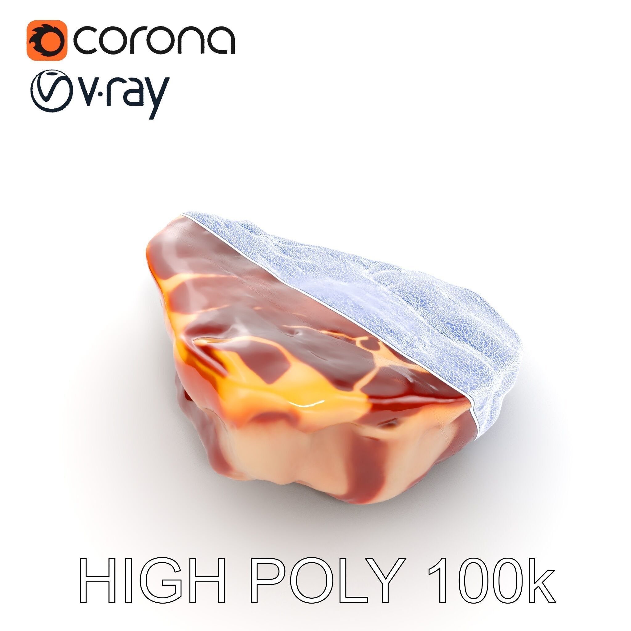 Raw Steak D Model Pack Low-poly 3D model_32