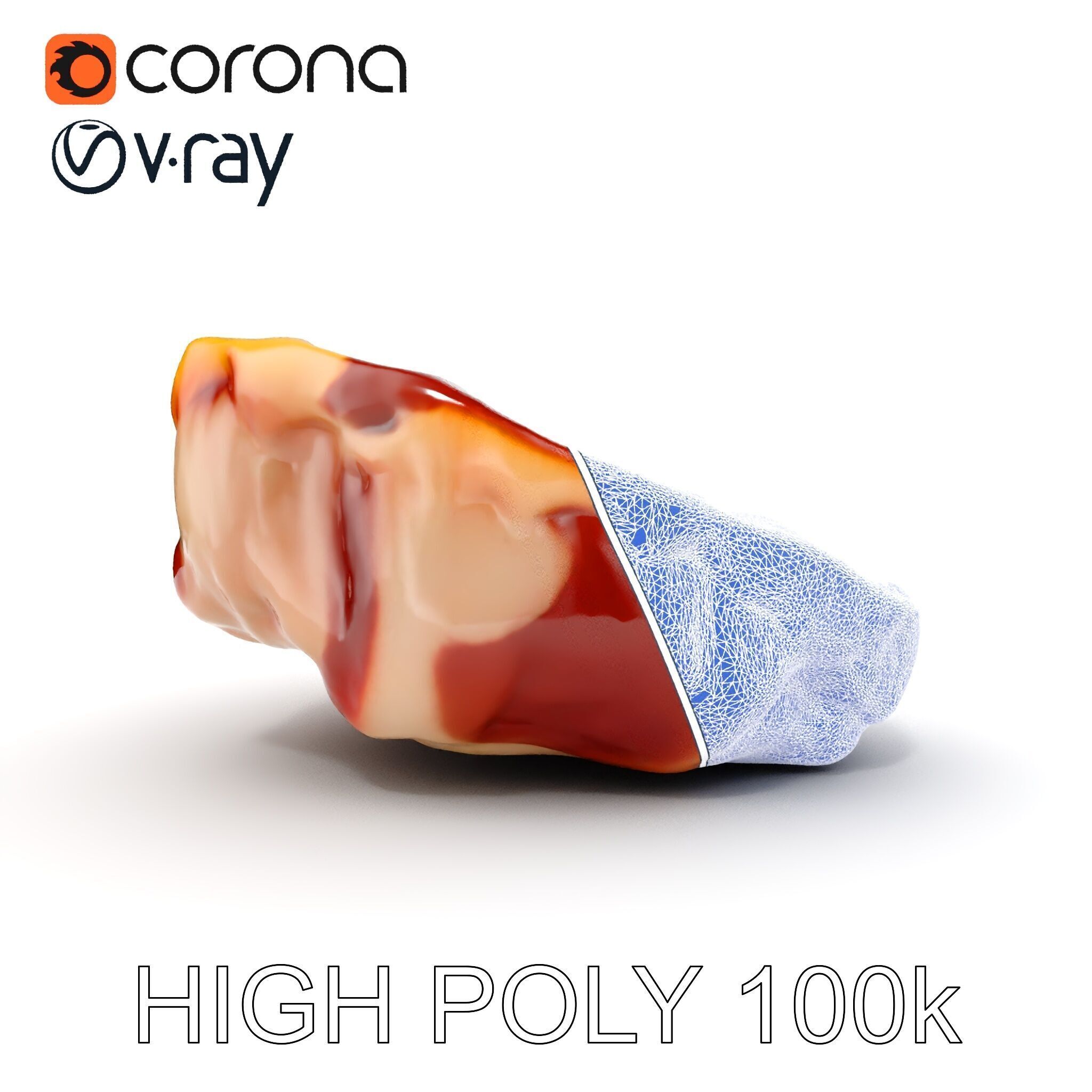 Raw Steak D Model Pack Low-poly 3D model_30