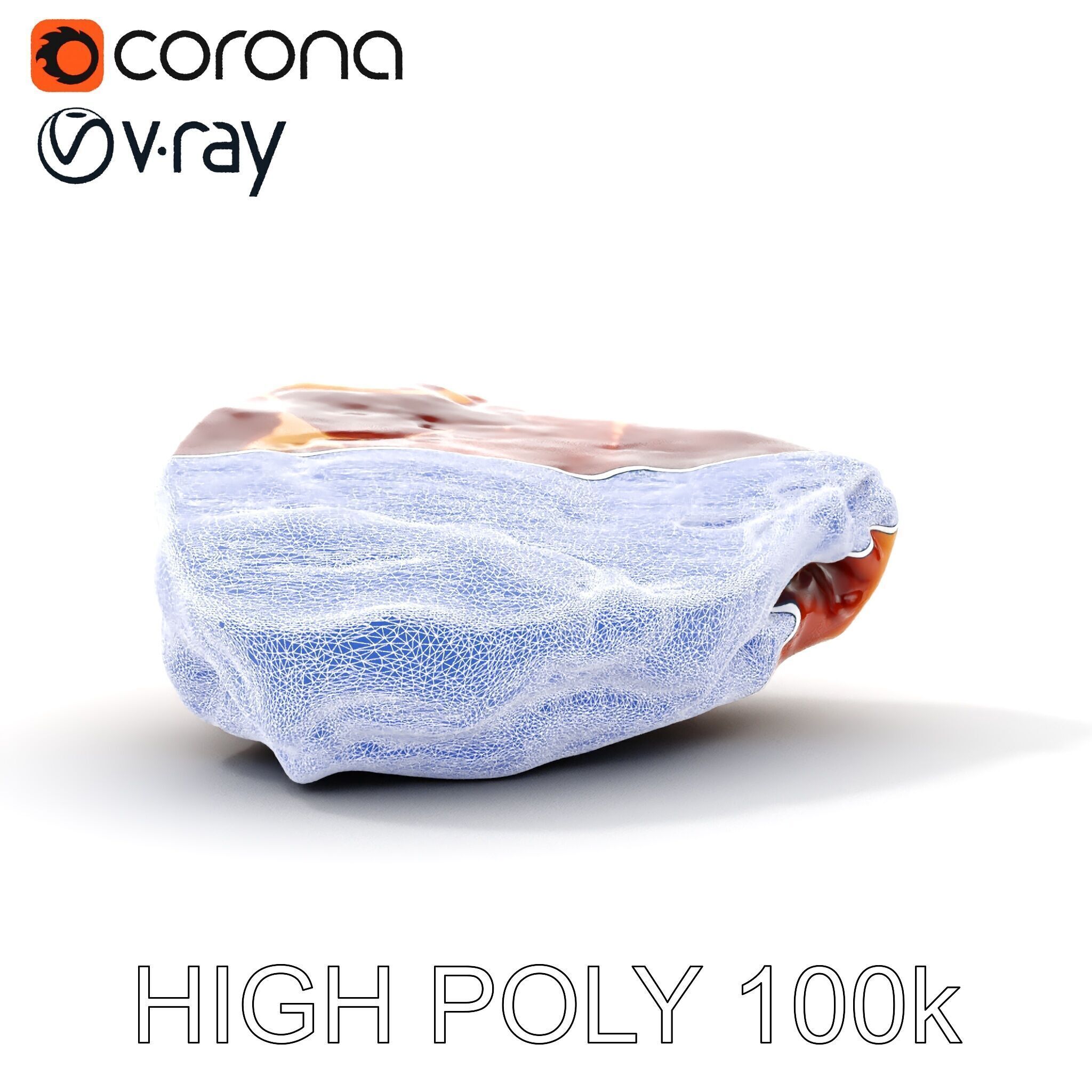 Raw Steak D Model Pack Low-poly 3D model_21