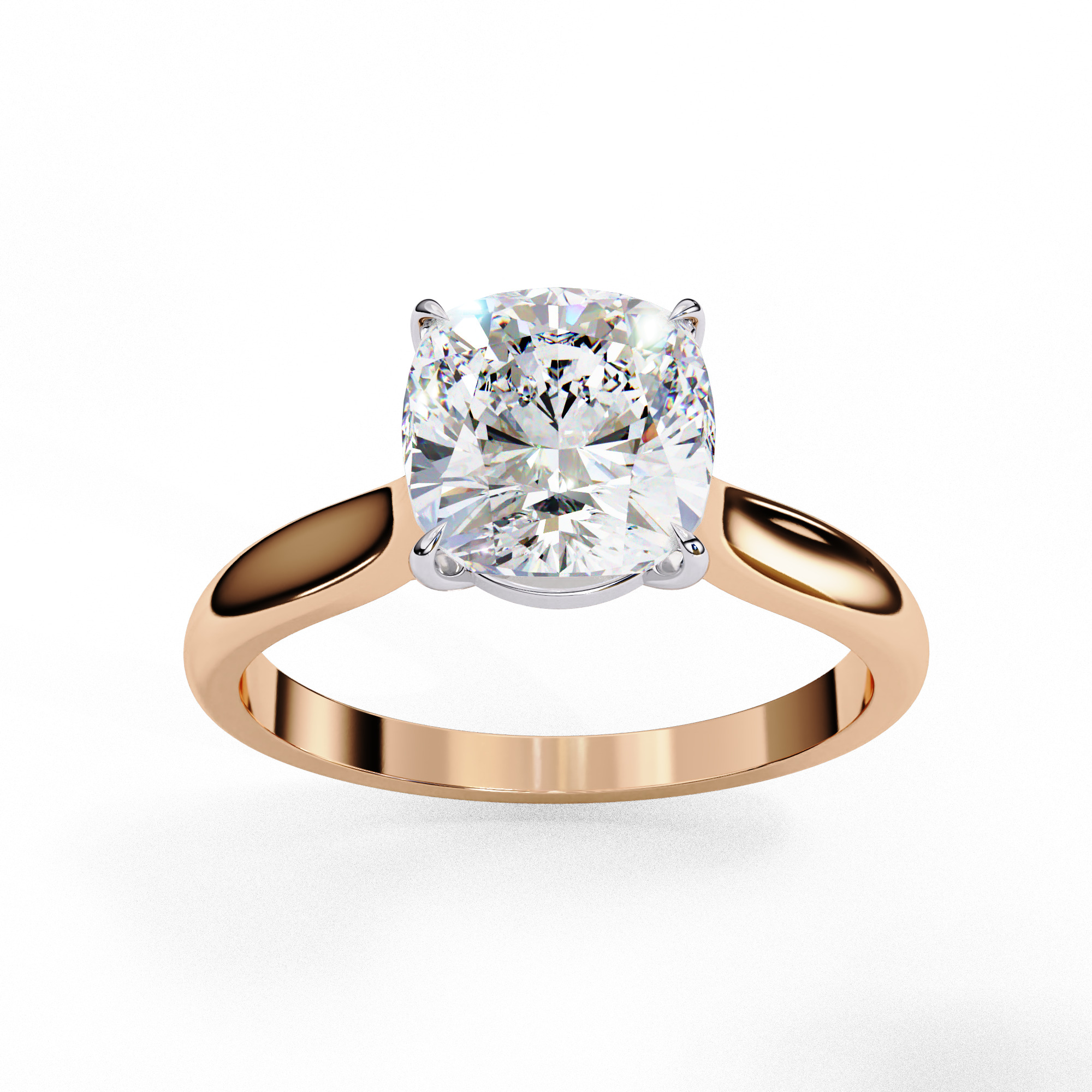 ASSCHER DIAMOND RING -CAD-016 3D model_2
