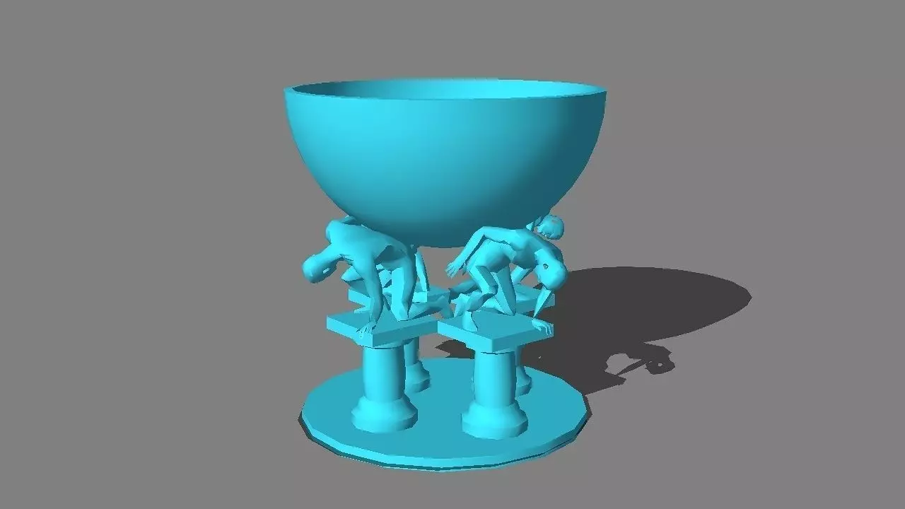 Goblet of 20 centimeters tall  with different finishes 3D print model_0