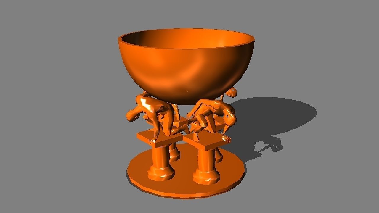 Goblet of 20 centimeters tall  with different finishes 3D print model_2
