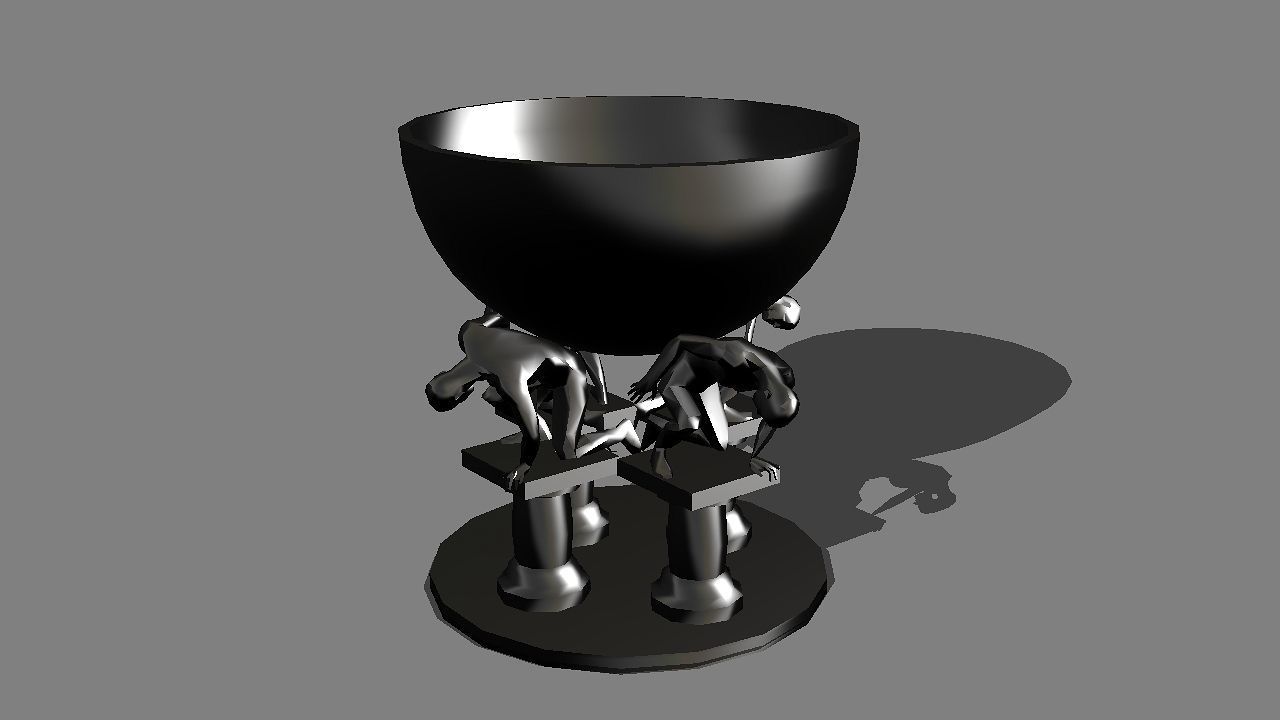 Goblet of 20 centimeters tall  with different finishes 3D print model_3