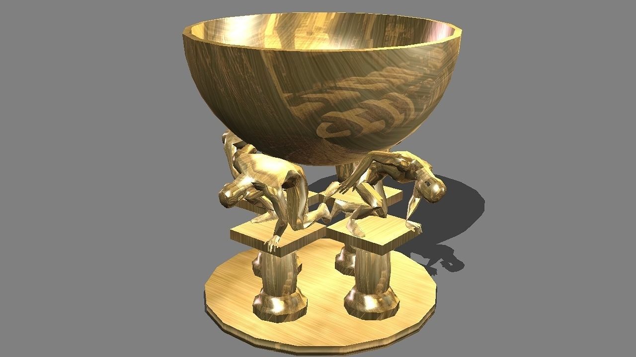 Goblet of 20 centimeters tall  with different finishes 3D print model_6