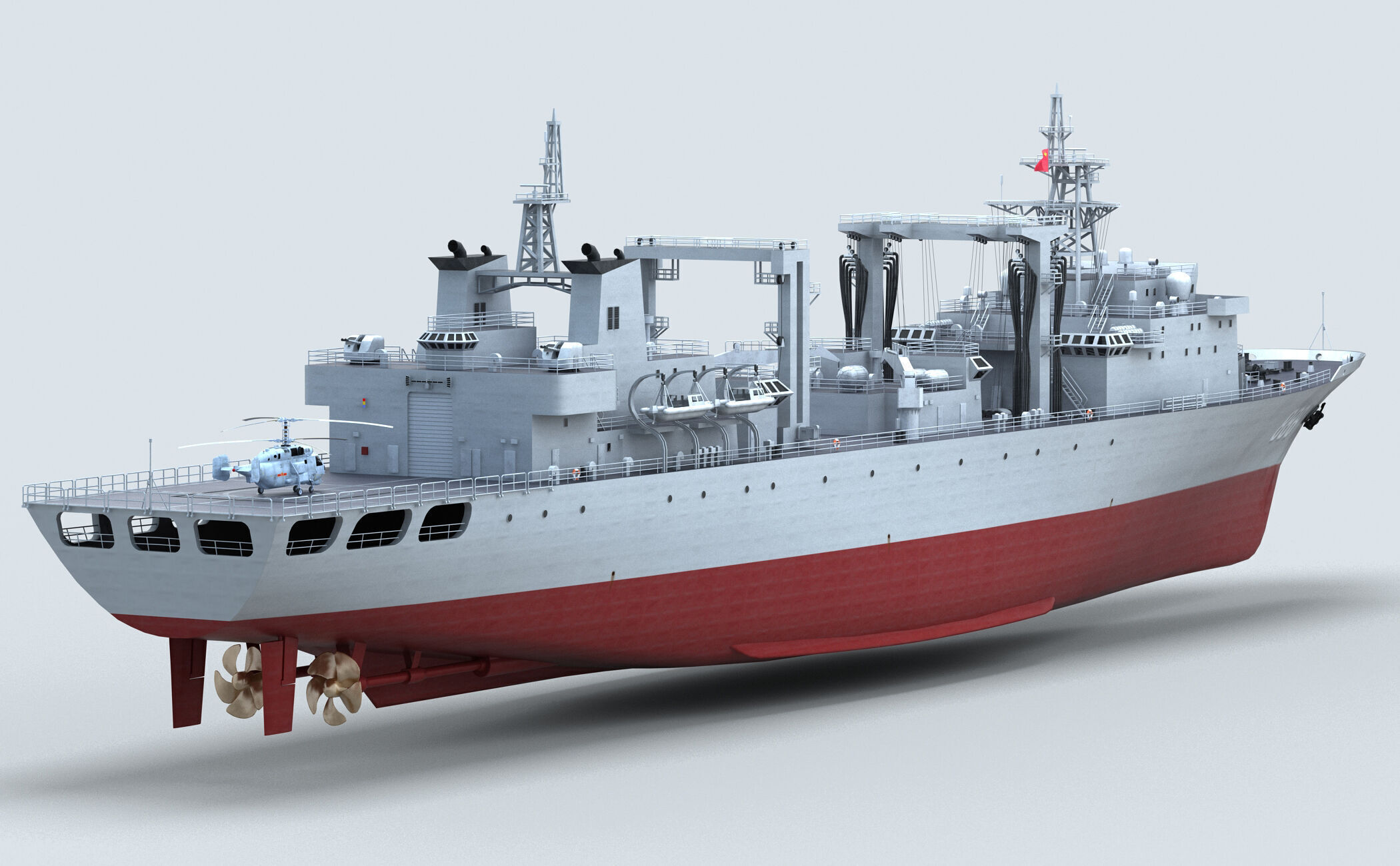 Chinese Navy Type 903  Auxiliary Ship 3D model_6