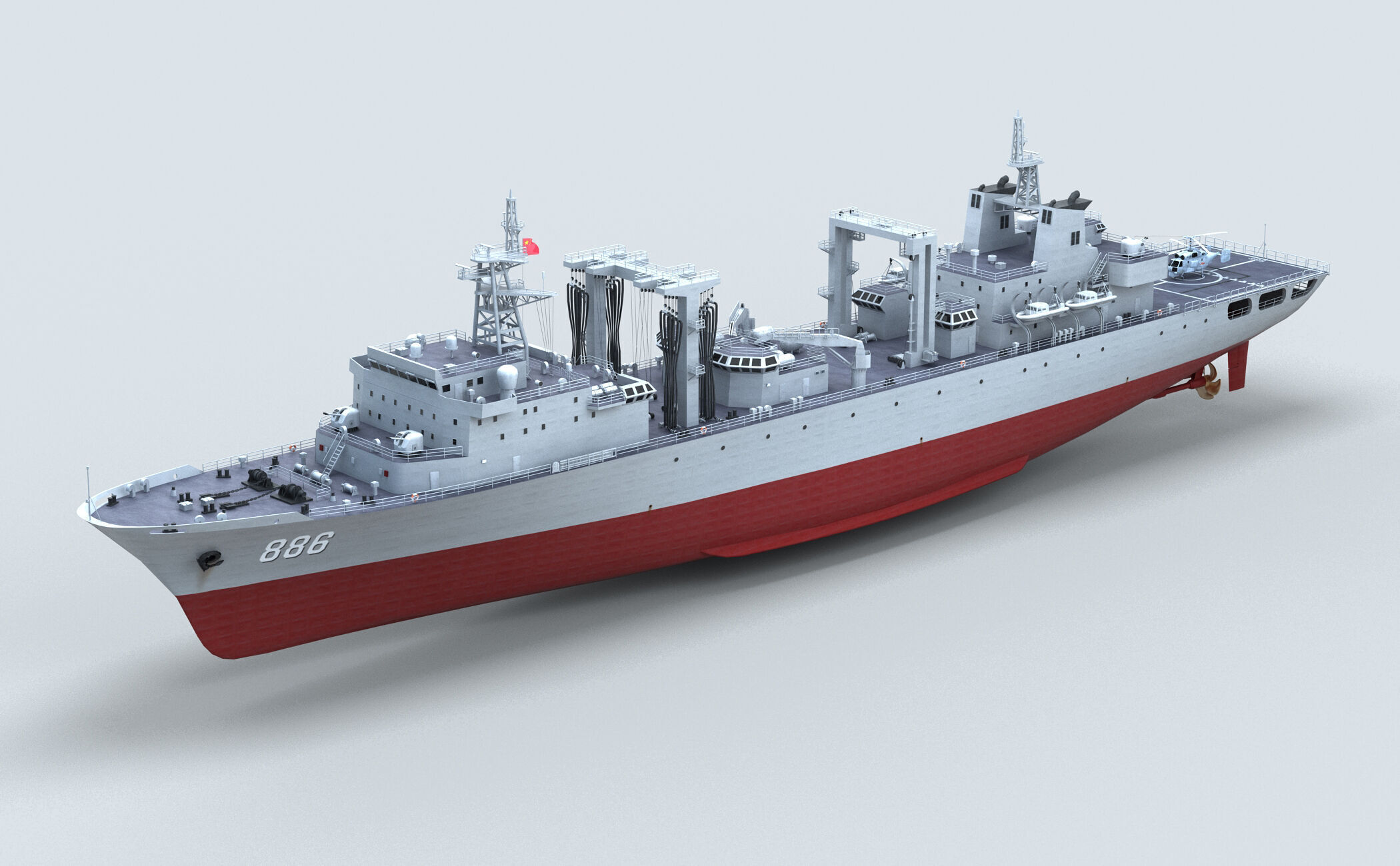 Chinese Navy Type 903  Auxiliary Ship 3D model_2