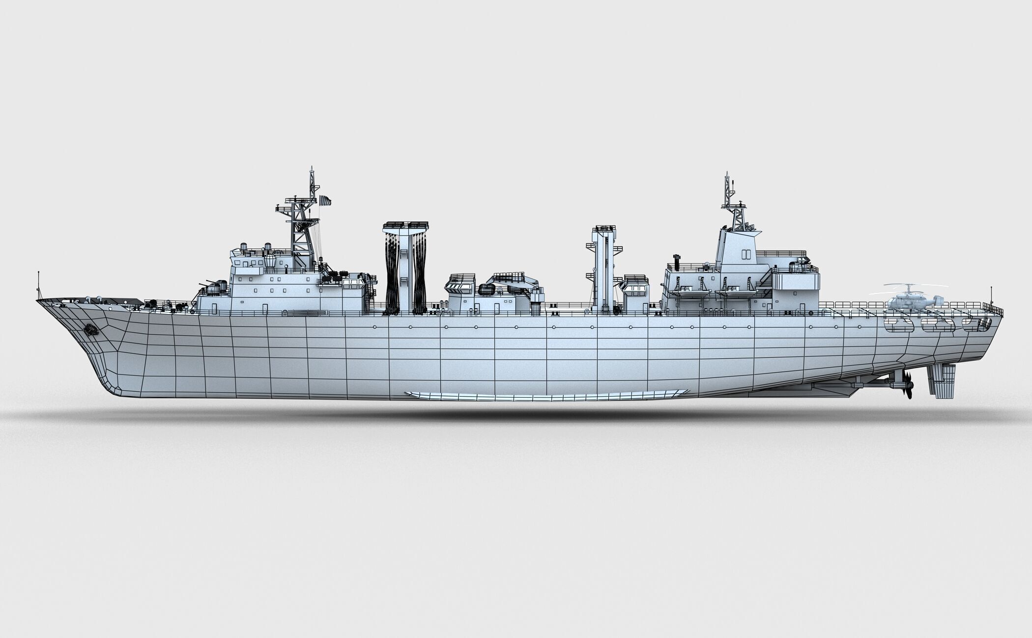 Chinese Navy Type 903  Auxiliary Ship 3D model_13