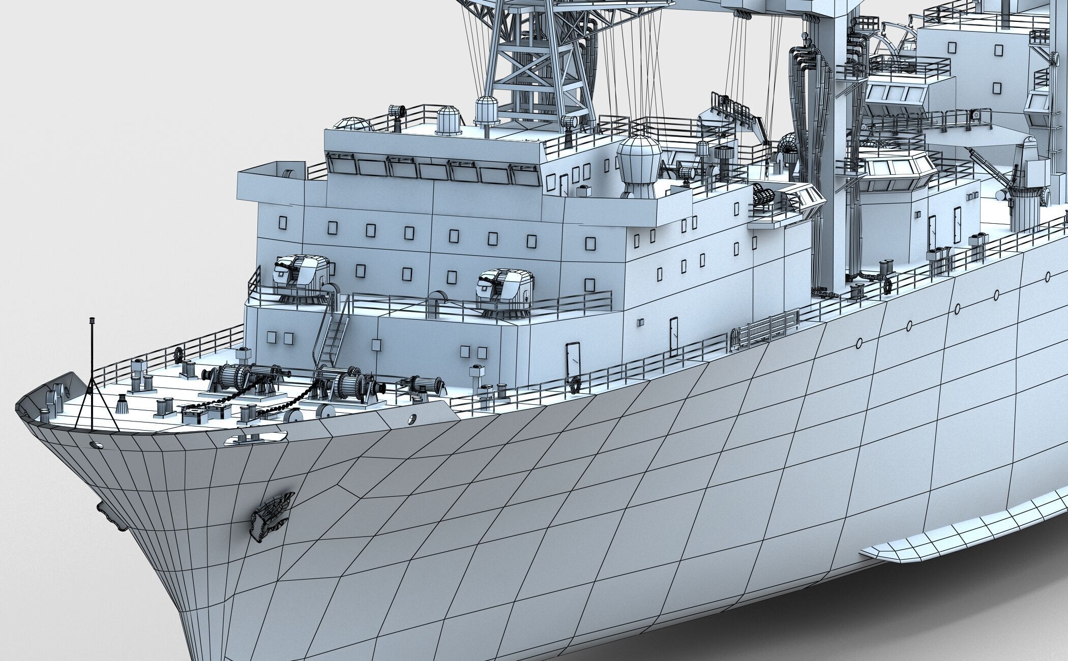Chinese Navy Type 903  Auxiliary Ship 3D model_14